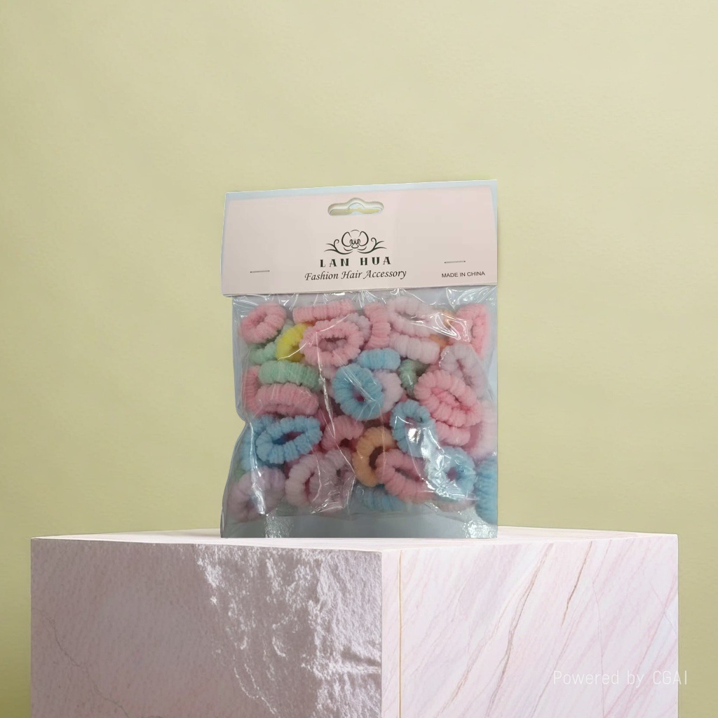 A complete box of colorful plush hair bands, telephone lines, rubber bands, hair accessories and large intestine hair bands Application Scenario