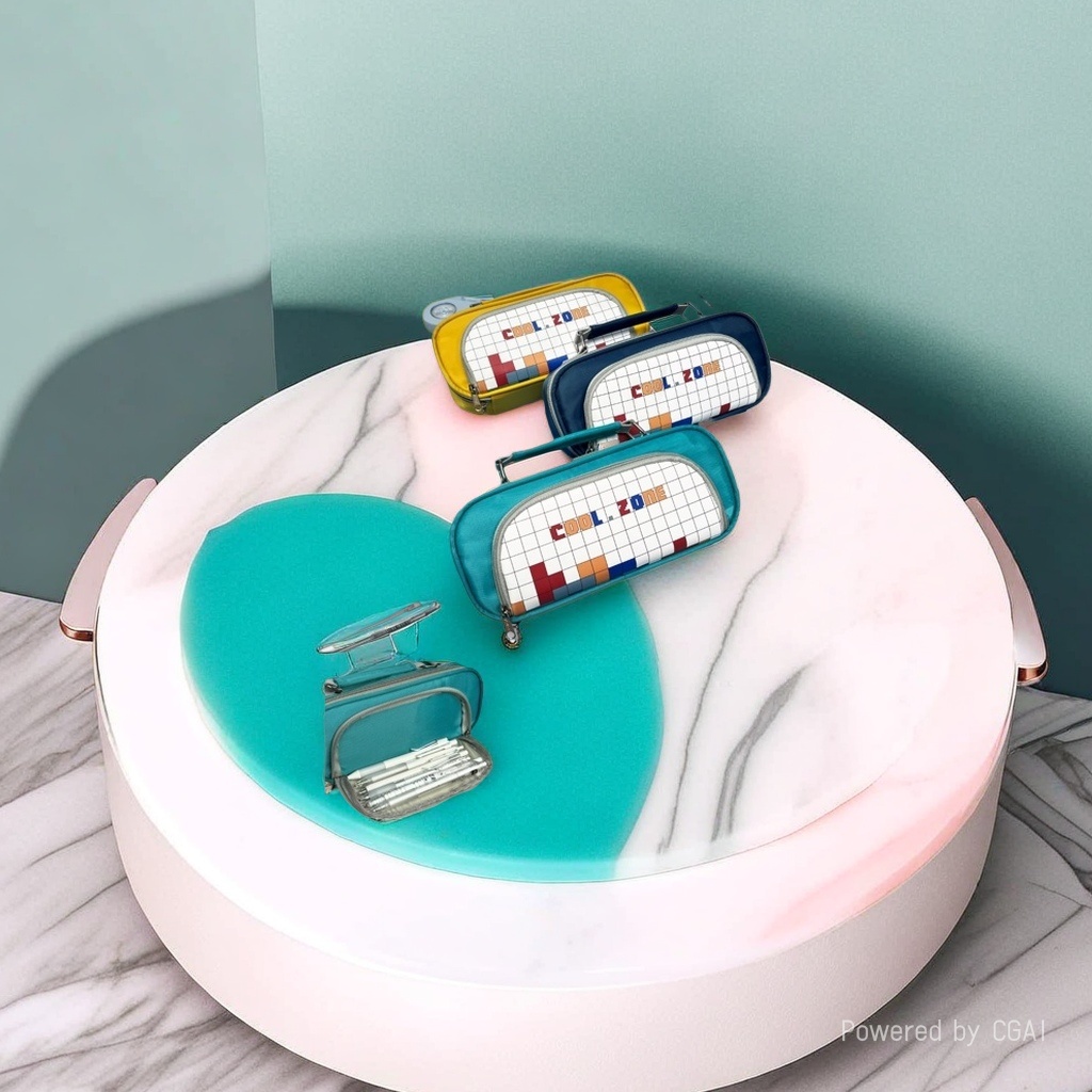 Simple and simple double-layer hand-held stationery for junior and senior high school students, with pen holders, pencil cases and pencil cases, for cross-border use Application Scenario
