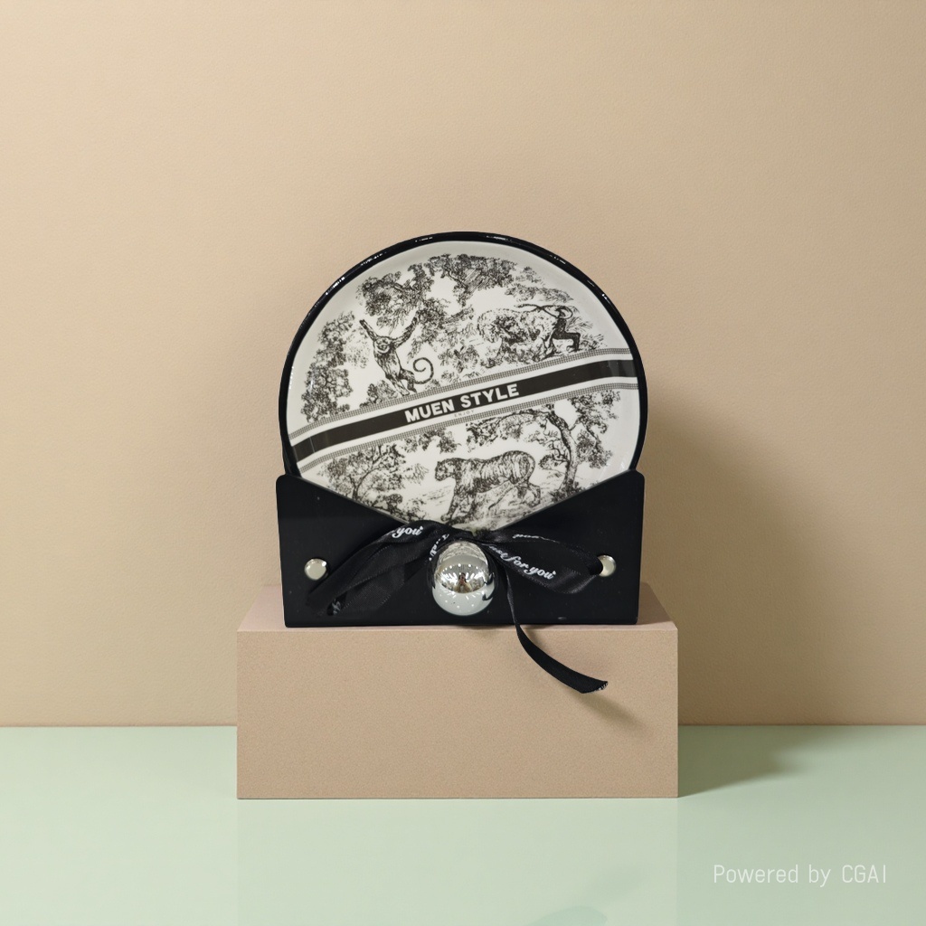 National Trend Jungle Bone-Spitting Disc Set (Acrylic Stand) 6 discs + Black storage rack details Picture