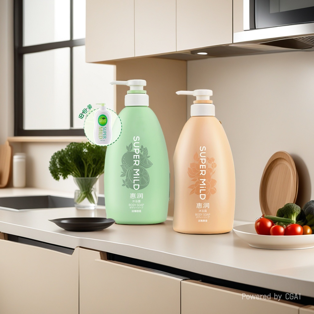 Lux Gentle Cleansing Sulfur Body Wash 48-hour Moisturizing European Perfume Can Shampoo bottle Application Scenario