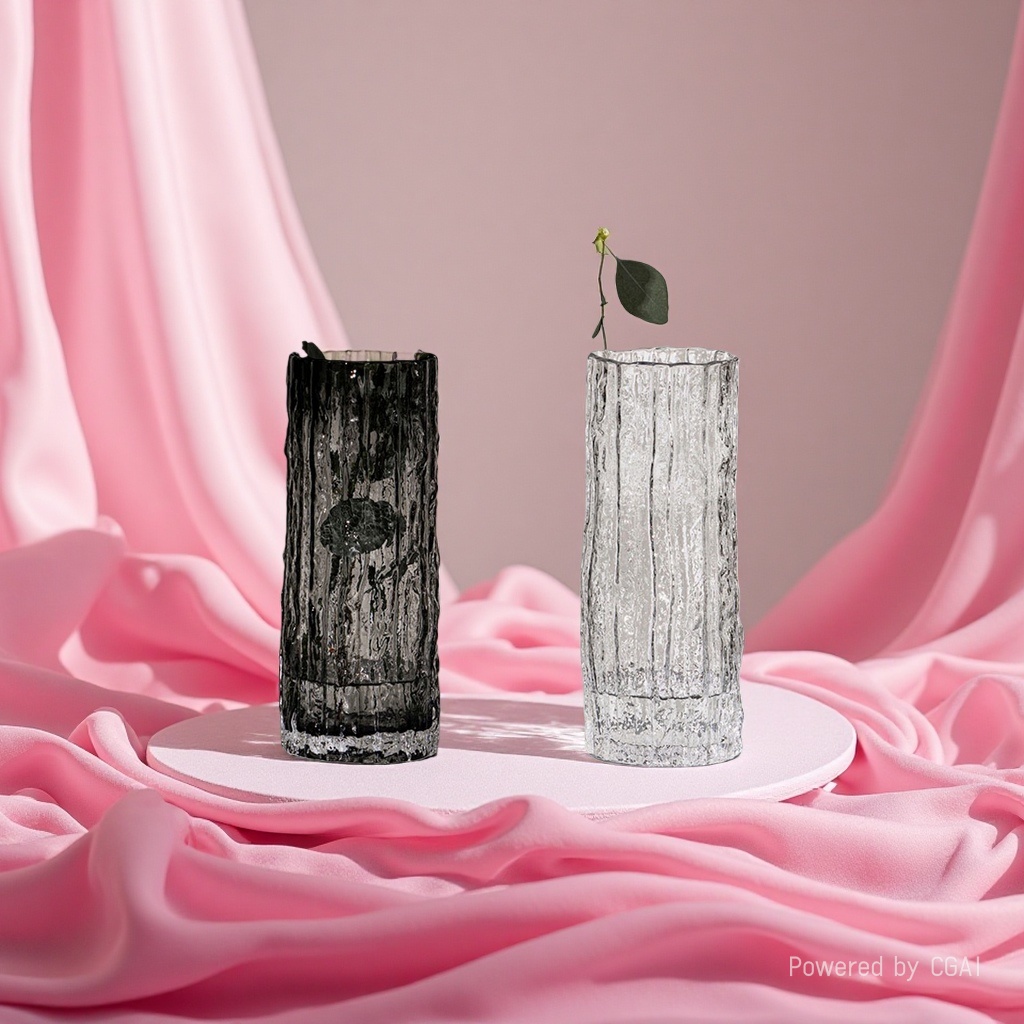 Plain ceramic vase, ecological bottle, acrylic decorative vase, simple style details Picture