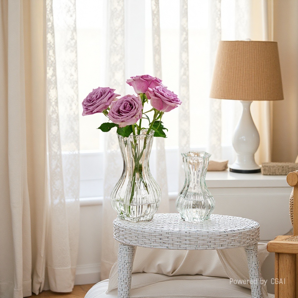 Transparent glass vase, acrylic vase, ceramic vase, plain ecological vase, decorative vase, 180g Application Scenario