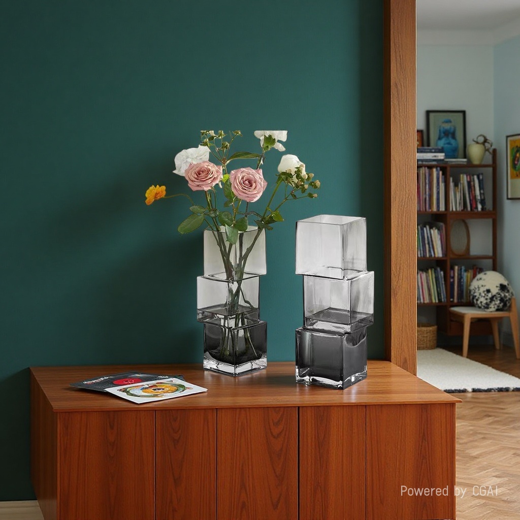 Plain ceramic vases, ecological bottles, acrylic decorative vases, simple style household ornaments Application Scenario