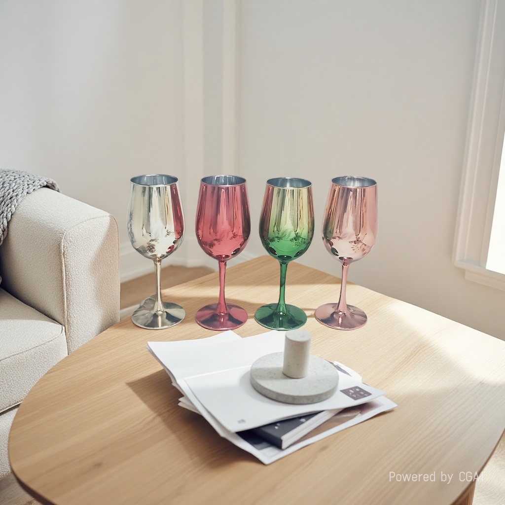 Colored metal wine glasses, red wine glasses, burnt wine glasses, glass wine glasses, two ounces of white wine, small wine glasses with scales Application Scenario