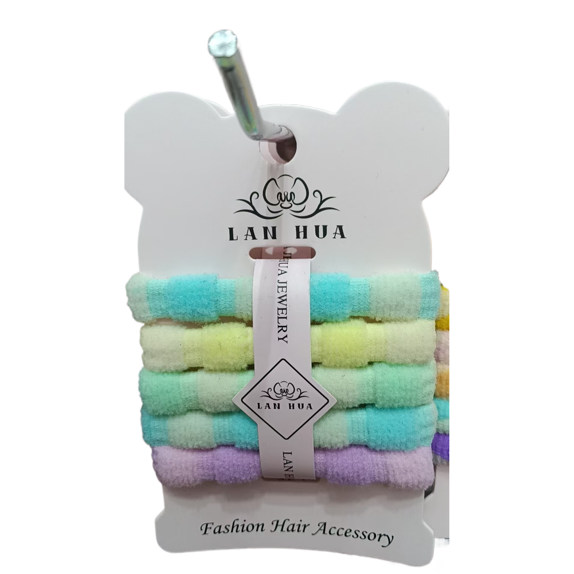 A complete box of colorful plush hair bands, telephone lines, rubber bands, large intestine hair bands and hair accessories Item Picture
