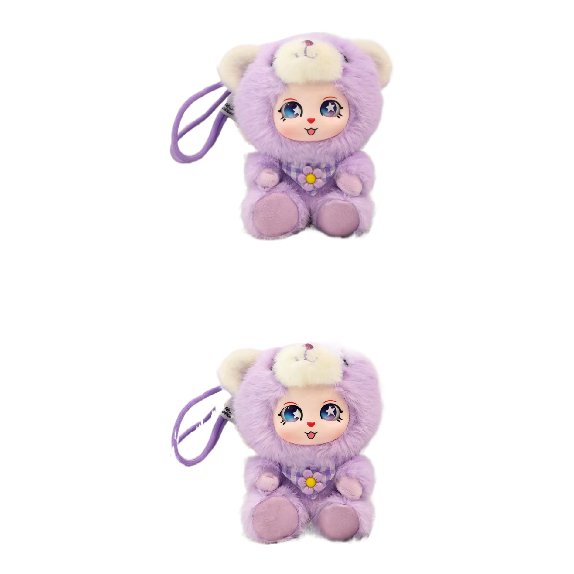 Cute and fun AI companion toy purple plush bear doll, trendy custom plush toy Application Scenario