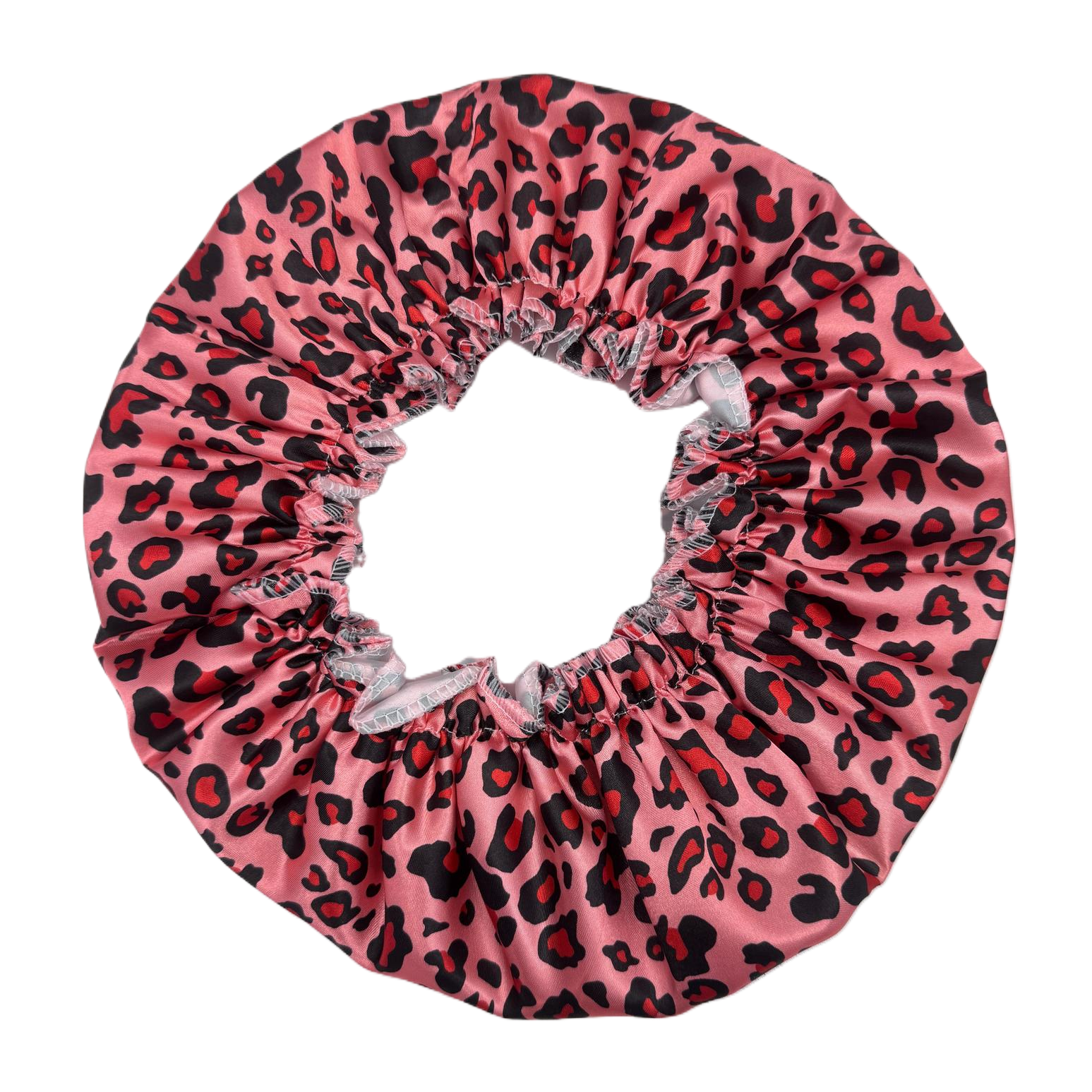 Yiwu Xingquan Department Store's leopard print baby bath, shampoo, tub cap and children's cap are waterproof and breathable Item Picture