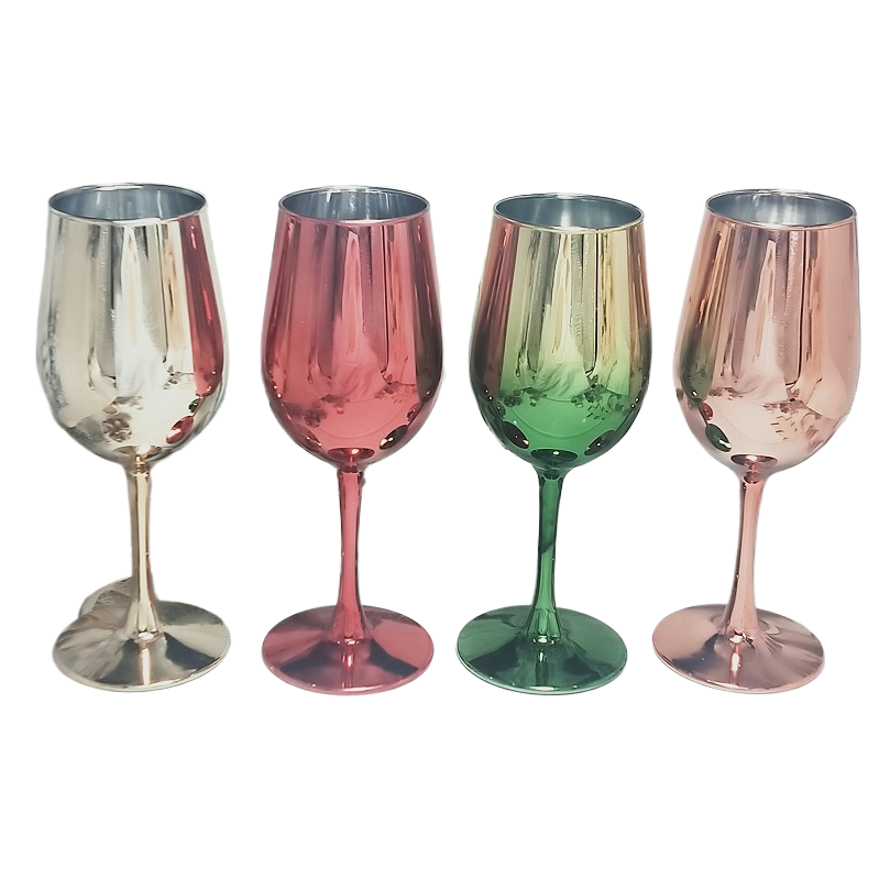 Colored metal wine glasses, red wine glasses, burnt wine glasses, glass wine glasses, two ounces of white wine, small wine glasses with scales Item Picture