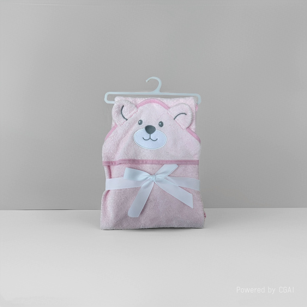 Sanrio pink bear-shaped baby bath towel, towel quilt, double-layer gauze dry hair cap, cartoon hand towel Application Scenario