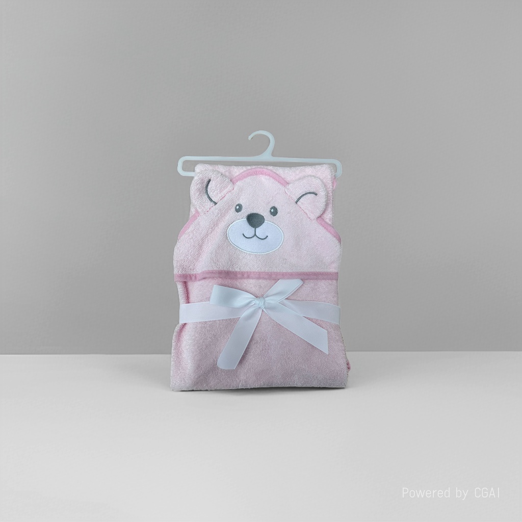 Sanrio pink bear-shaped baby bath towel, towel quilt, double-layer gauze dry hair cap, cartoon hand towel Specification image