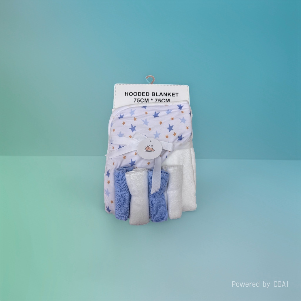 Baby blanket, flannel baby hooded blanket, fleece blanket, children's blanket, 180g details Picture