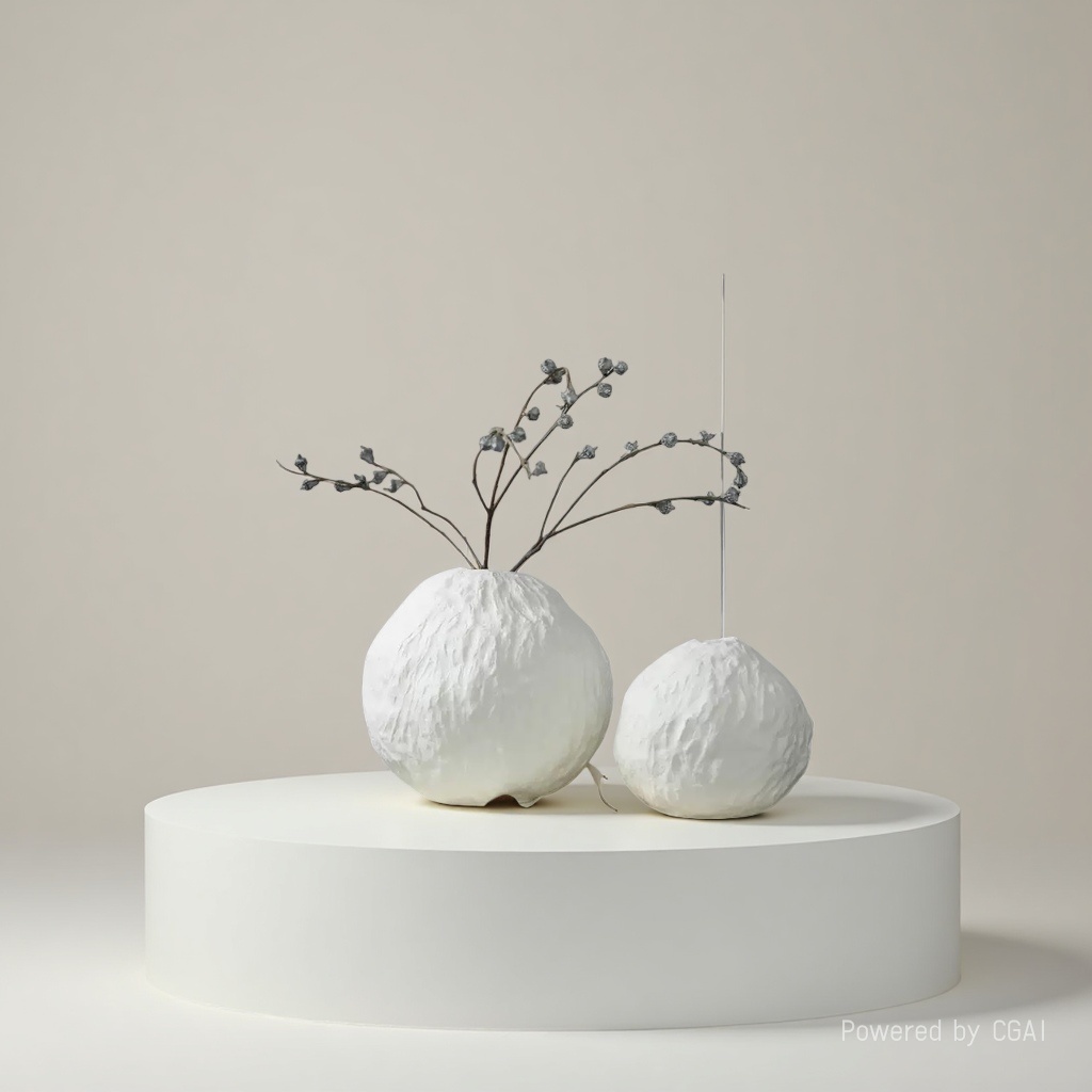 Wabi-sabi style creative ceramic vase ornaments and handicrafts 090716748 Specification image