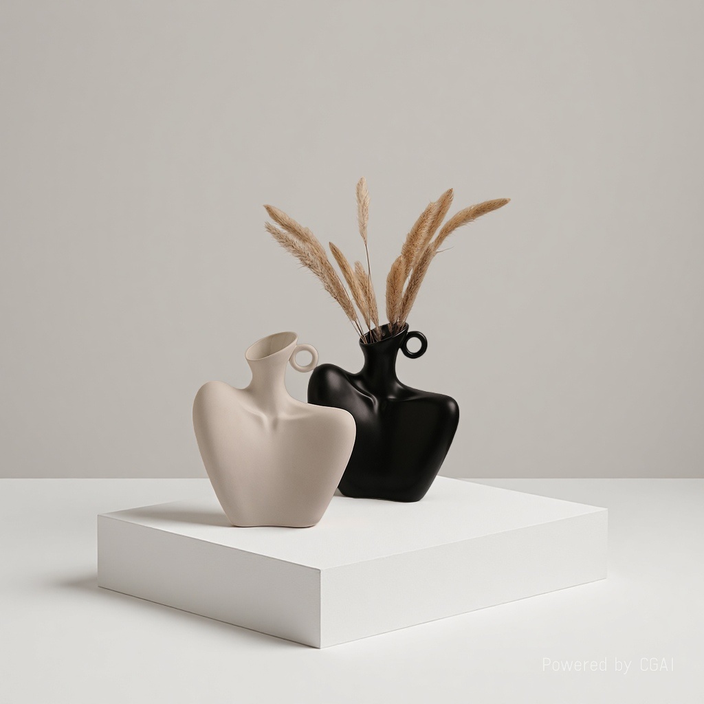 Ceramic half-length portrait vase 090818136 Specification image