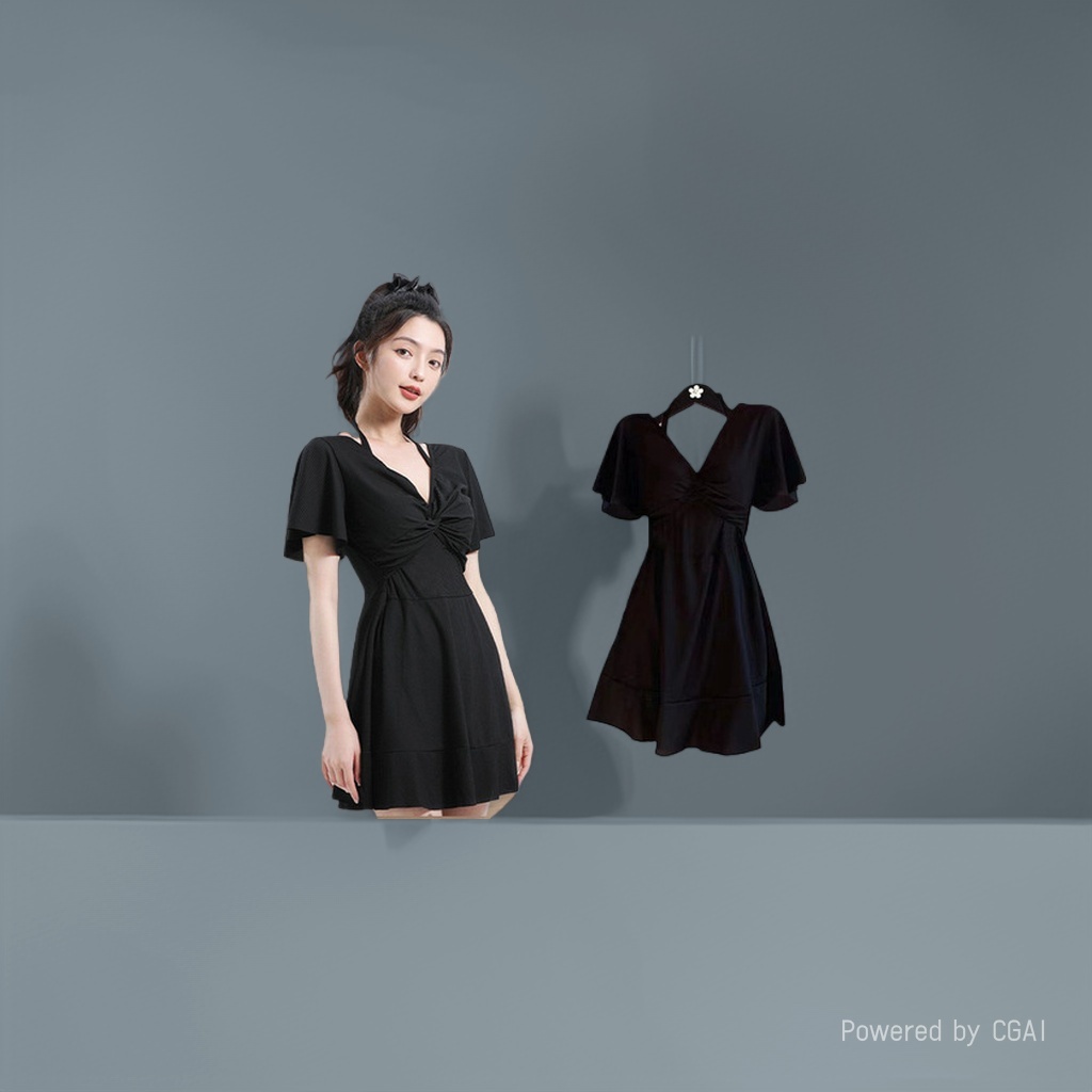 zoke泳衣女/泳衣/泳装/连体背心/温泉泳衣细节图