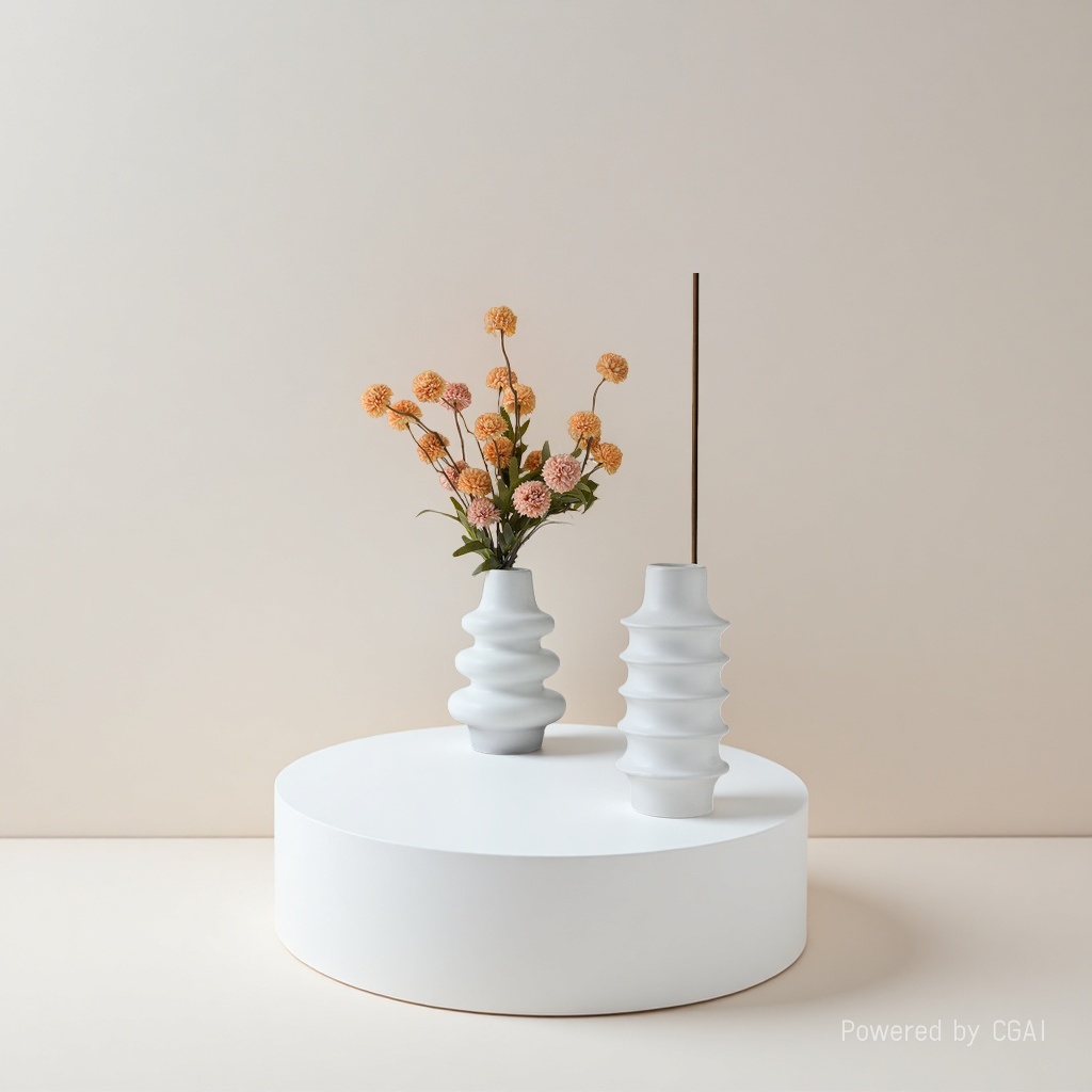 Nordic Modern Ceramic Vase 091345508 details Picture