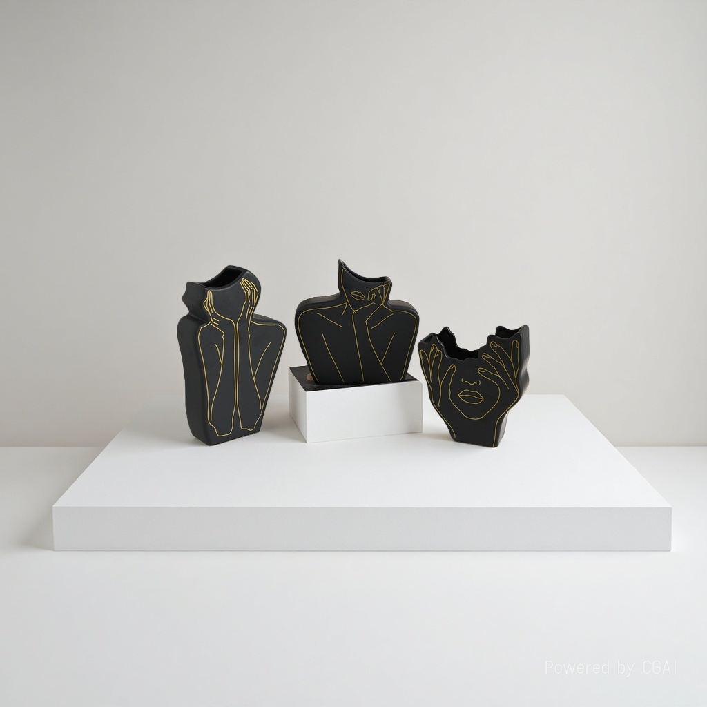 Black chin Support head Vase 091547878 Specification image