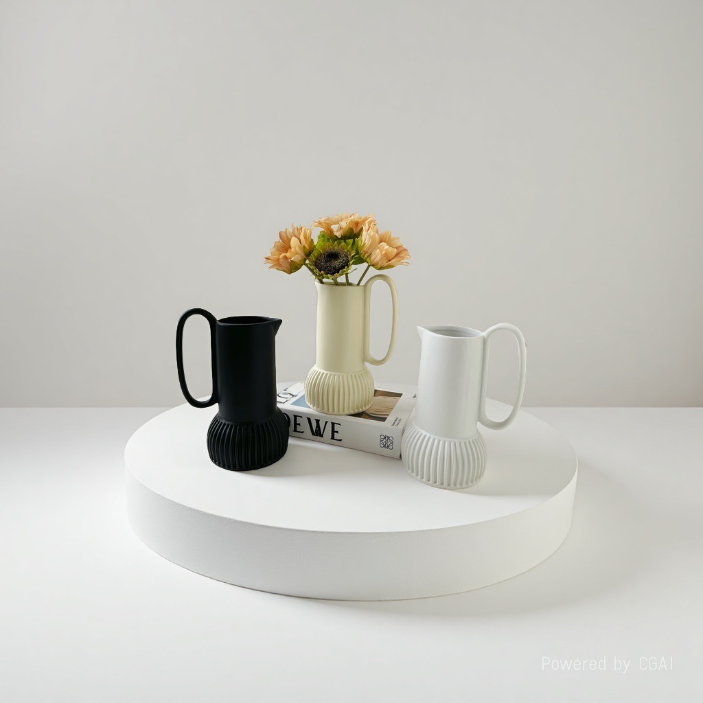 Ceramic handle teapot vase 091648492 Specification image