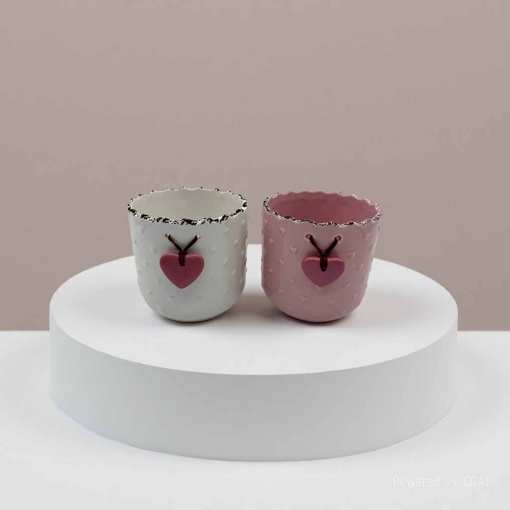Ceramic heart-shaped pendant flower pot Ceramic handicrafts 091820123