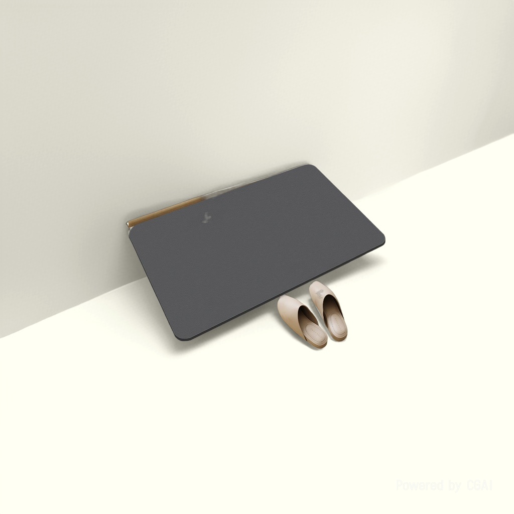Grey silk circle floor mat, cross-border bathtub mat, anti-slip carpet, thickened and soft details Picture