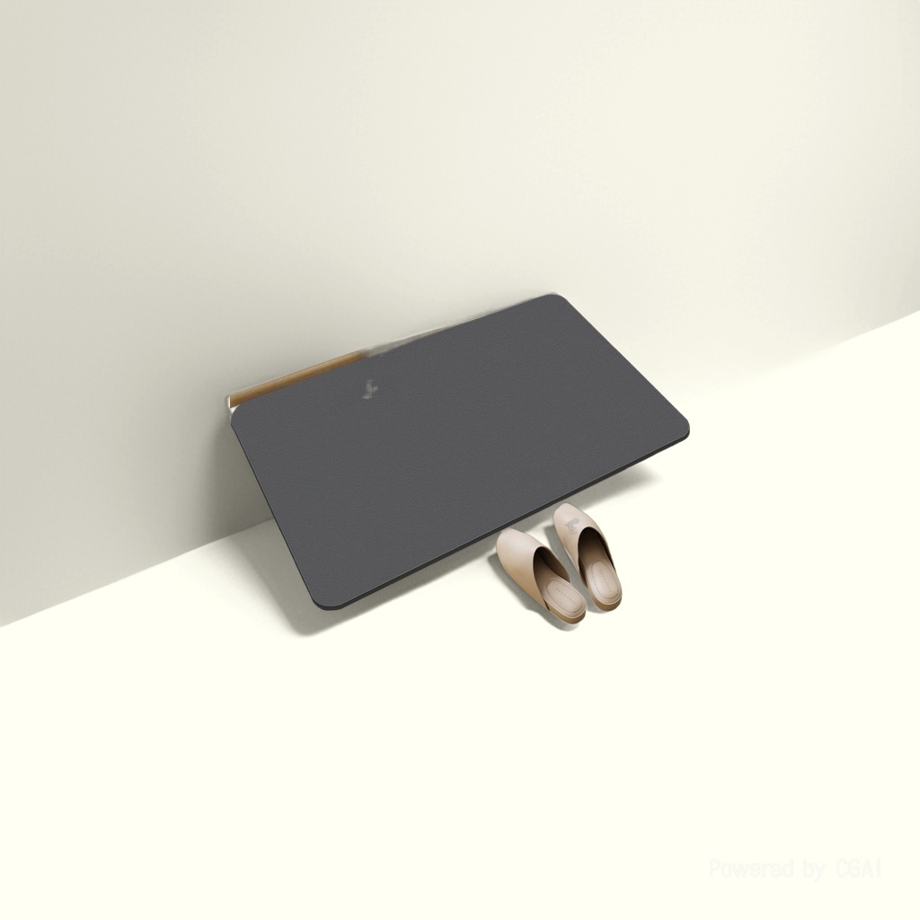 Grey silk circle floor mat, cross-border bathtub mat, anti-slip carpet, thickened and soft Specification image