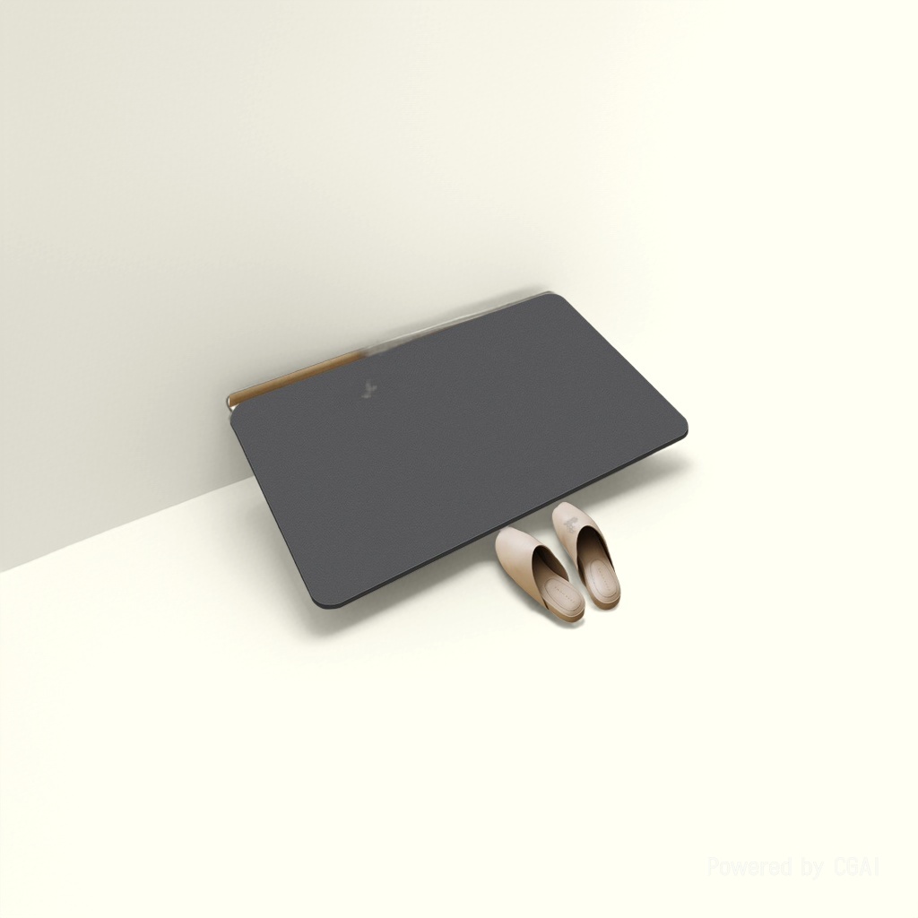 Grey silk circle floor mat, cross-border bathtub mat, anti-slip carpet, thickened and soft