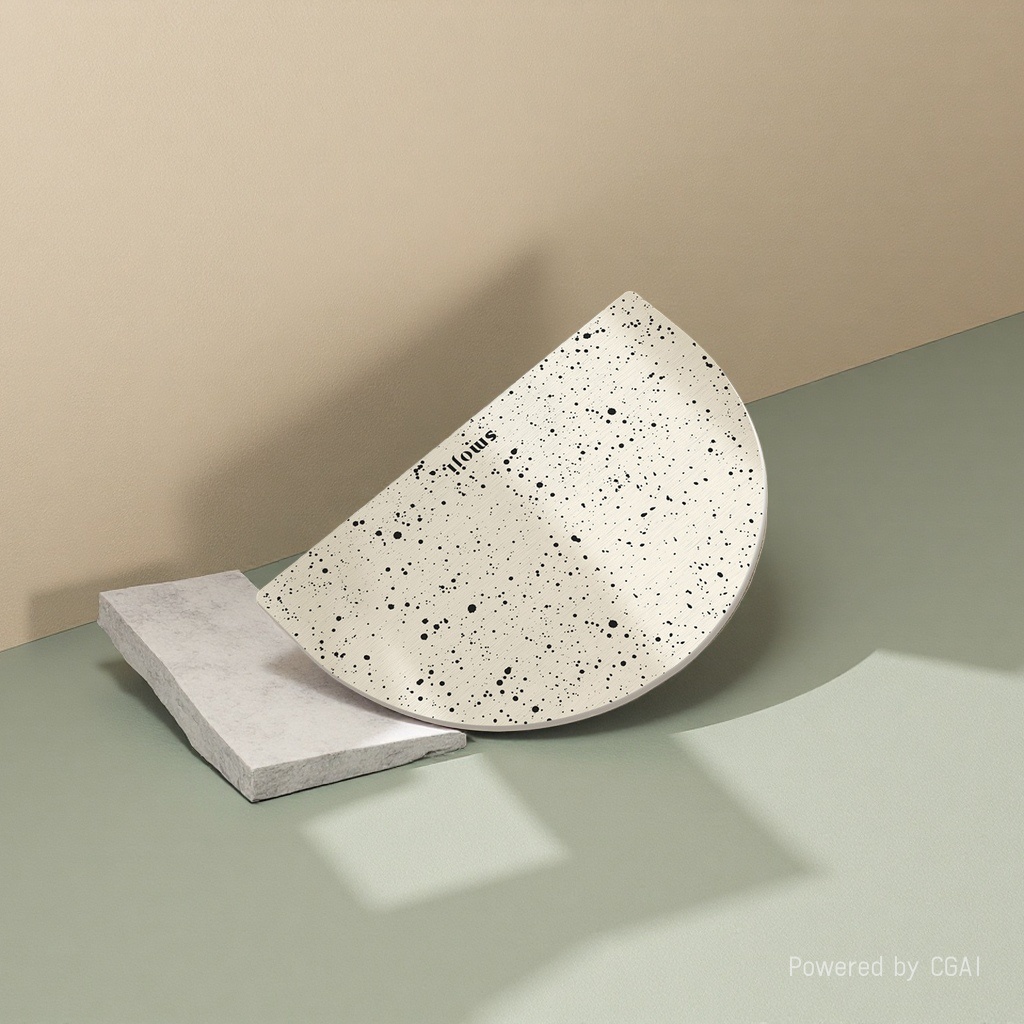Grey silk circle floor mat, cross-border bathtub mat, anti-slip carpet, thickened and soft. 093424051