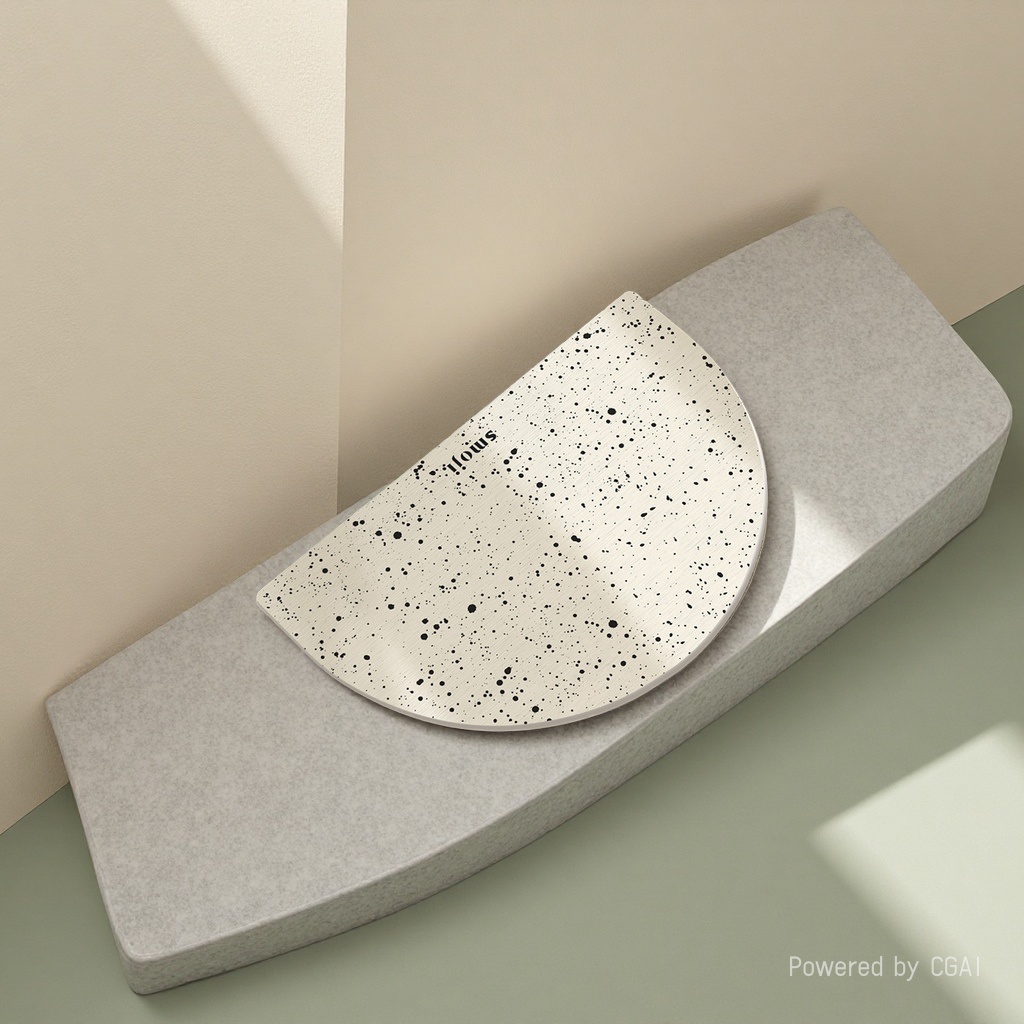 Grey silk circle floor mat, cross-border bathtub mat, anti-slip carpet, thickened and soft. 093424051 details Picture