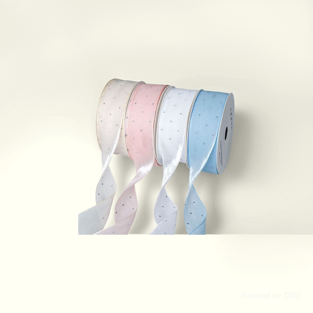DIY decorative webbing material package, elastic edge tape, ribbed tape, ribbon, color available. 092443925 Specification image