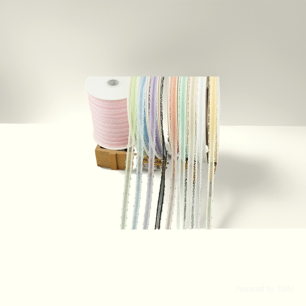 Woven tape material package, elastic edge tape, ribbed tape, ribbon, colorful, cut-able, handcrafted material 092731752 Application Scenario