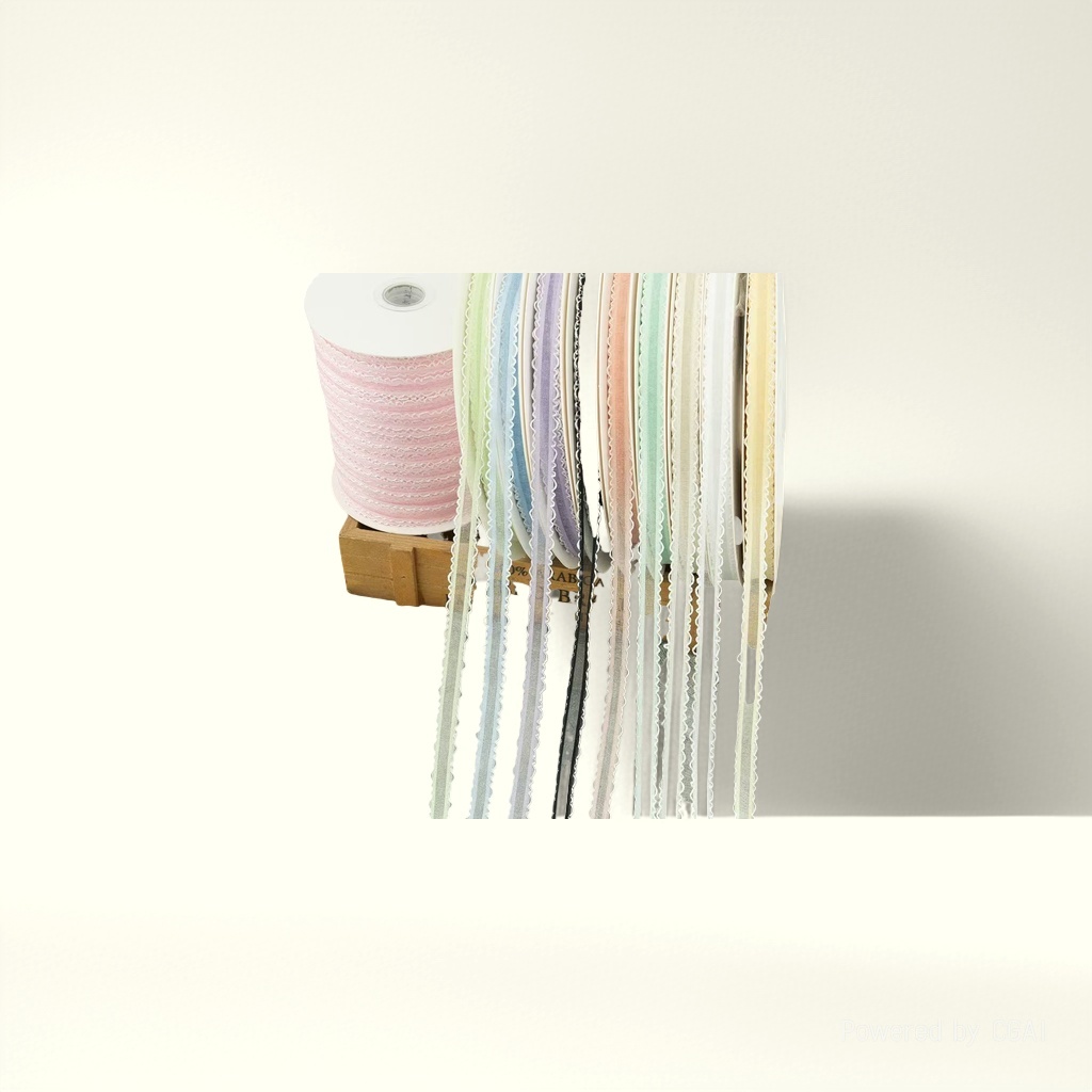 Woven tape material package, elastic edge tape, ribbed tape, ribbon, colorful, cut-able, handcrafted material 092731752 Specification image