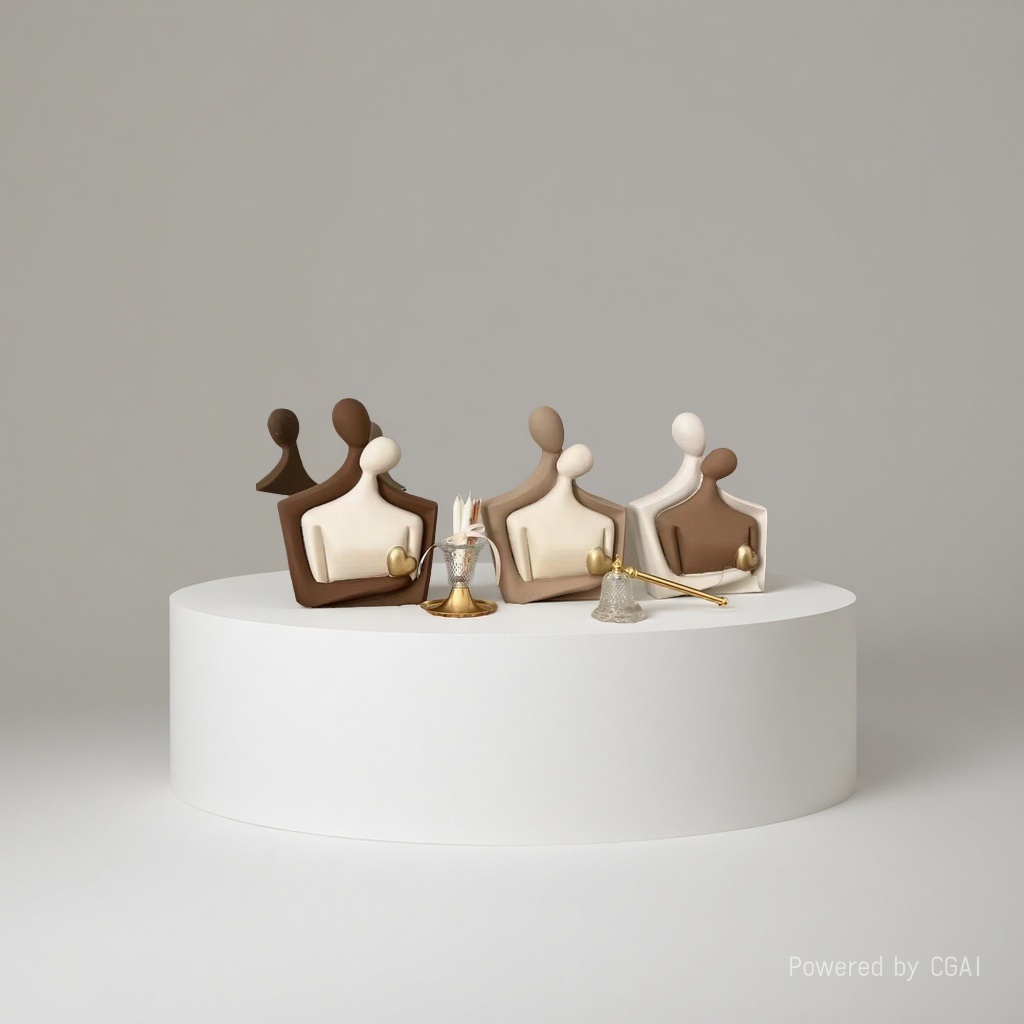 Ceramic couple ornaments 093131308 details Picture
