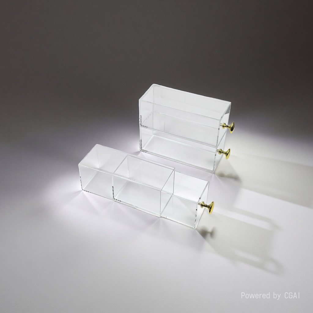 旋转收纳盒化妆品收纳盒桌面收纳盒18L大容量防尘可叠放