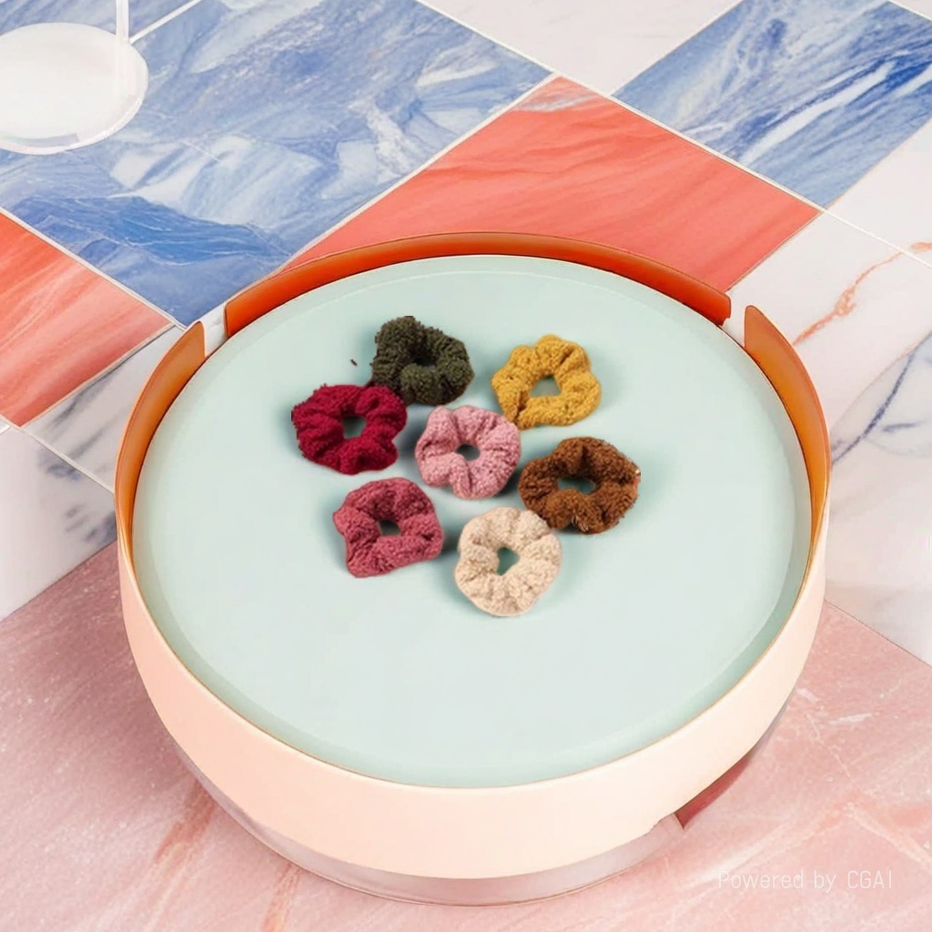 Large intestine hair band whole box, telephone line, rubber band hair accessory, colorful elastic hair band, 094236047 Specification image
