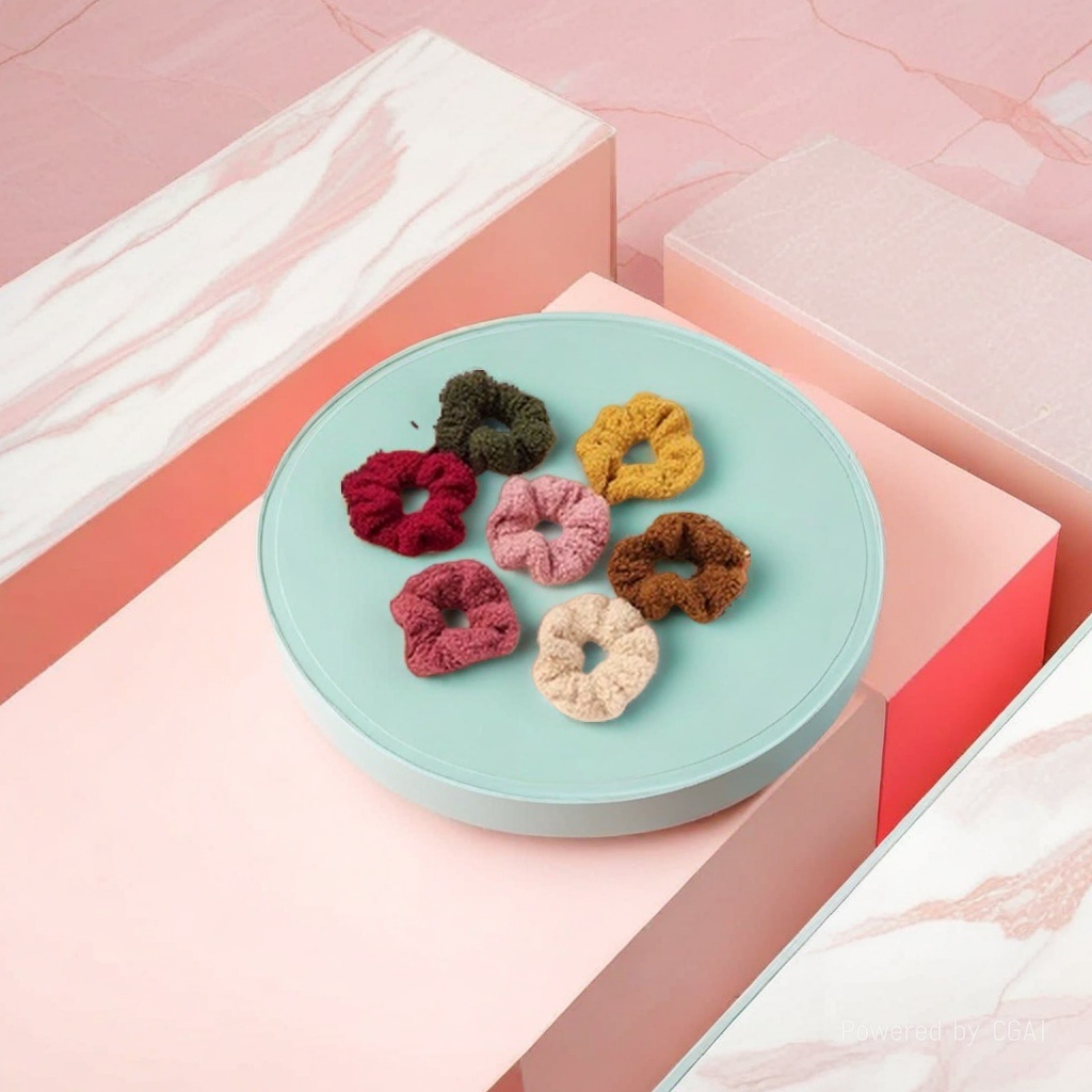 Large intestine hair band whole box, telephone line, rubber band hair accessory, colorful elastic hair band, 094236047 Application Scenario