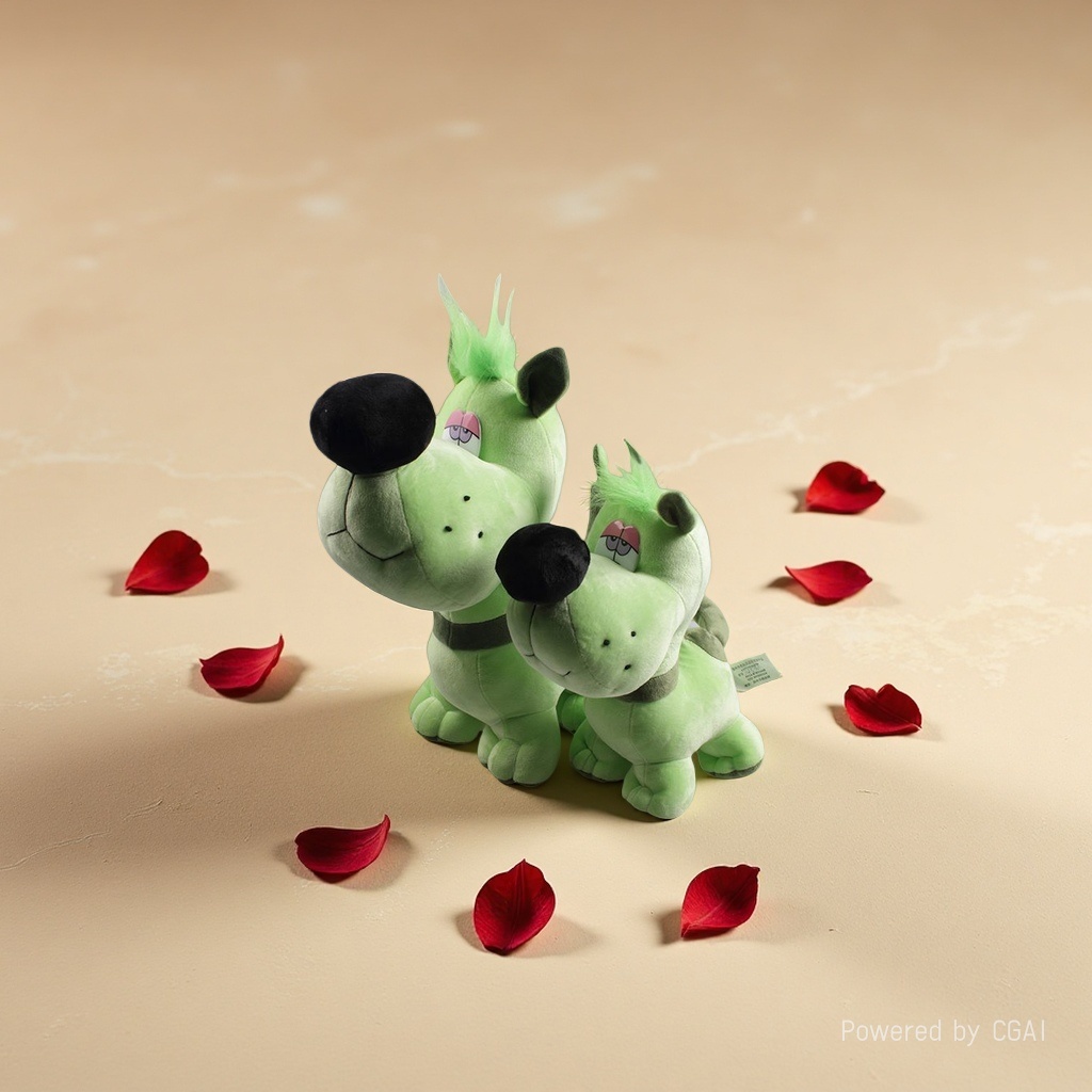 Green plush toys, trendy dolls, plush figurines, cute plush toys Application Scenario