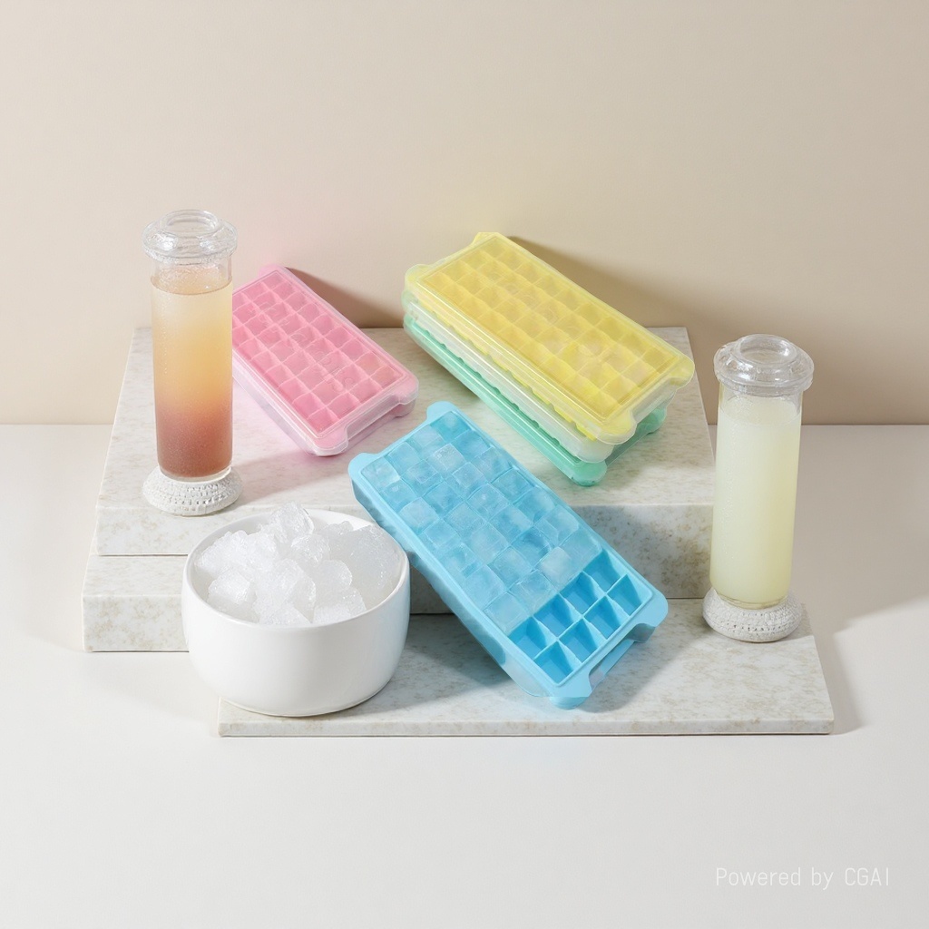 Silicone ice cube tray ice box, ice hockey cup, 12-hole ice cube tray mold can be reused