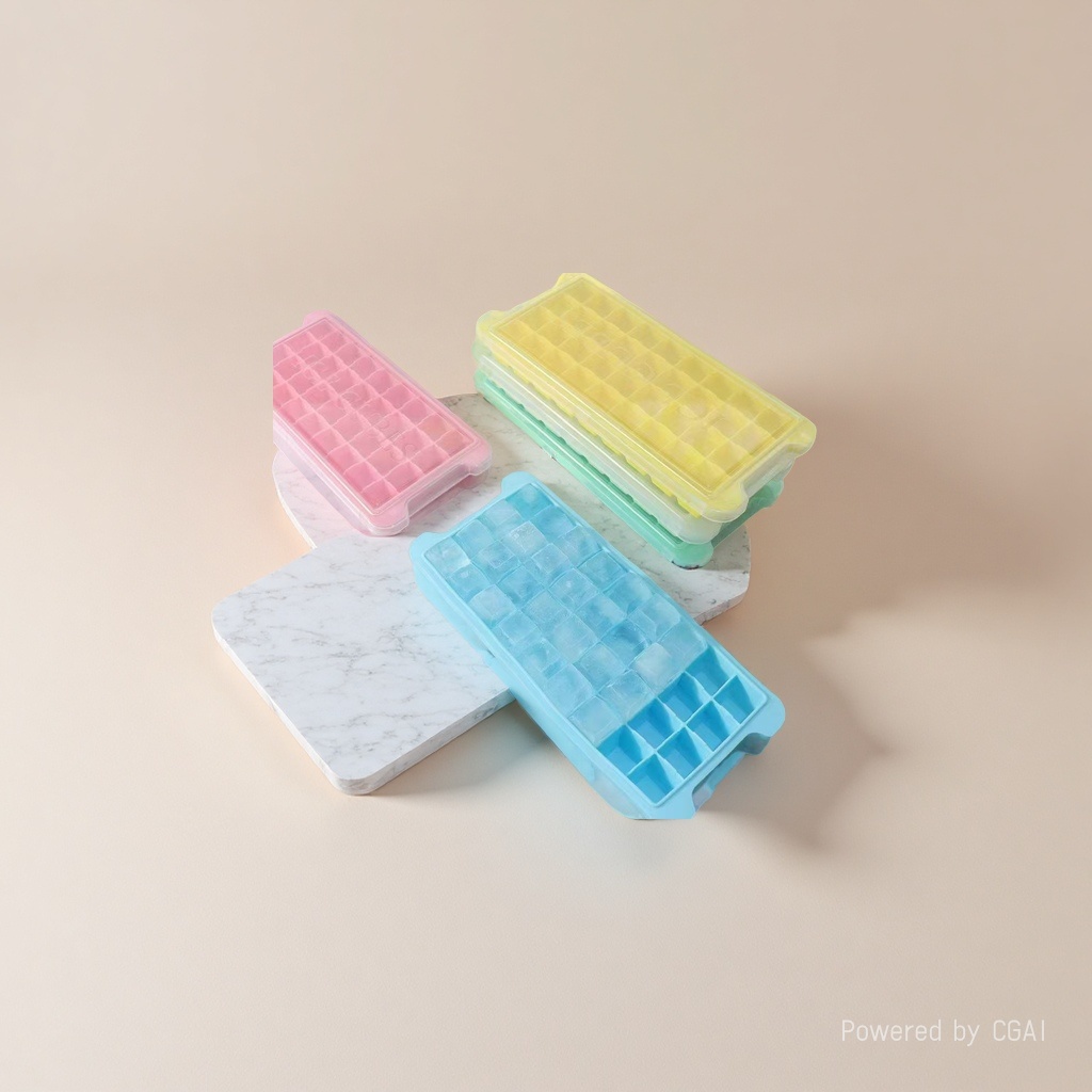 Silicone ice cube tray ice box, ice hockey cup, 12-hole ice cube tray mold can be reused Specification image
