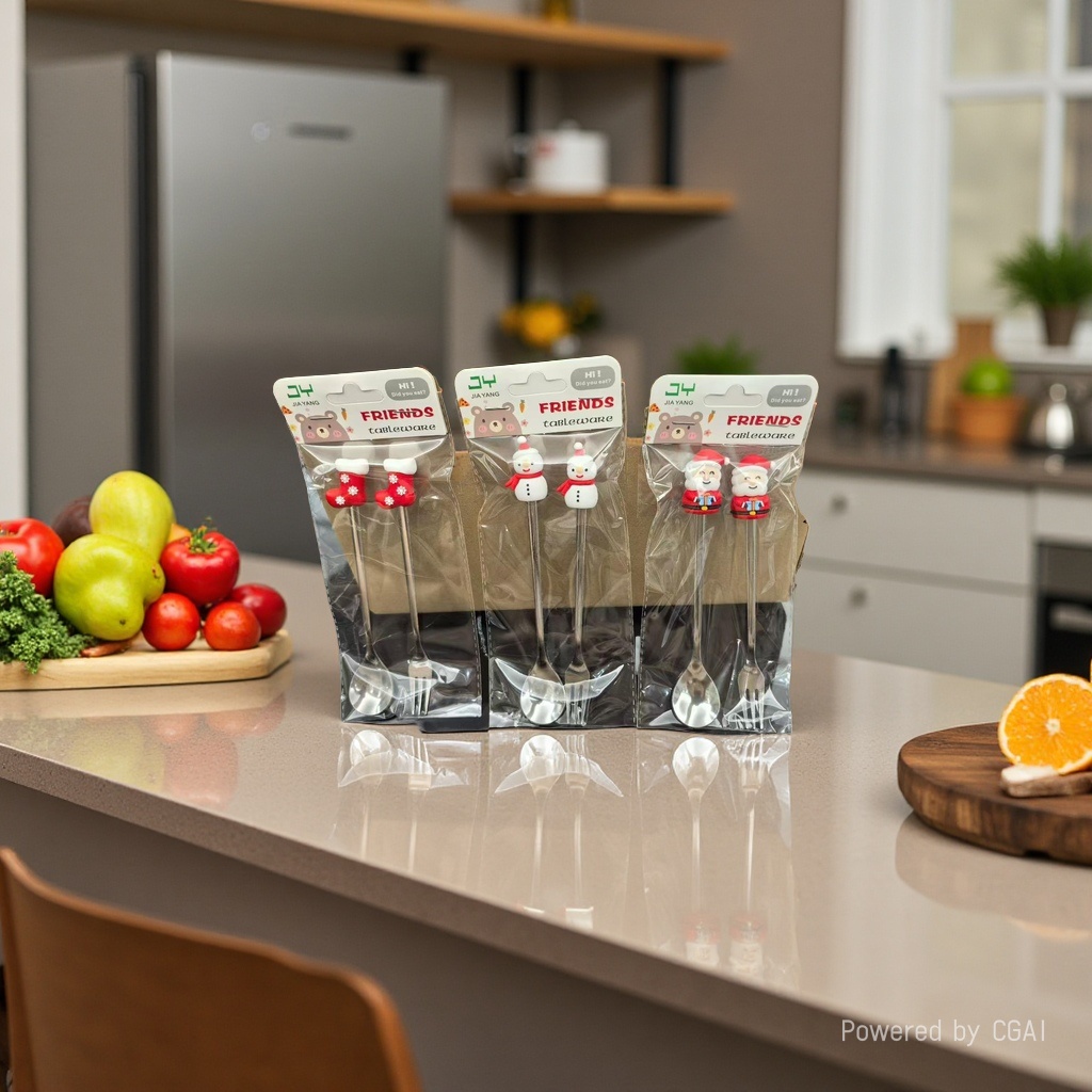 Festival-themed tableware set, knife, fork and spoon set, spoons and forks details Picture