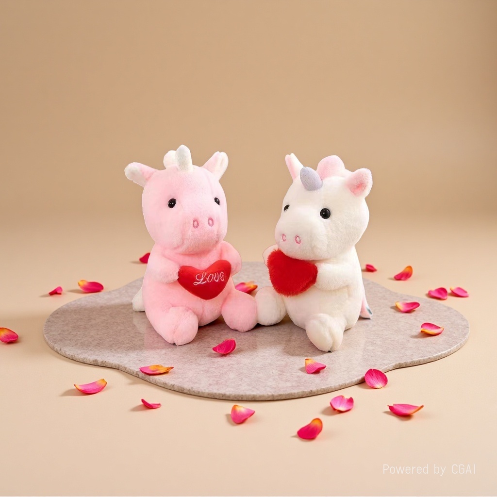 The plush toy unicorn figurine is selling well. 105515,792 Application Scenario