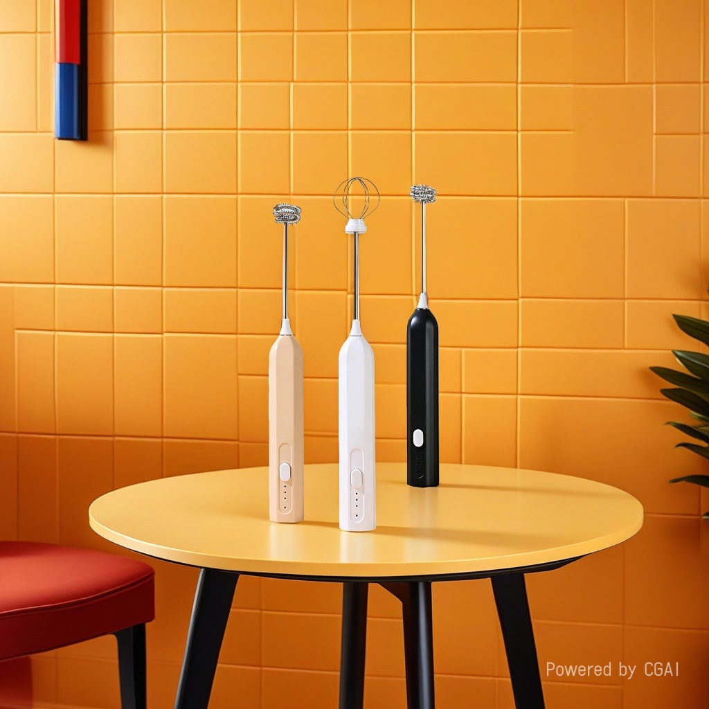 New Model 01 Roman Egg Beater USB Charging Coffee Milk Foam Maker, Electric egg beater, Small appliance, hand beater details Picture