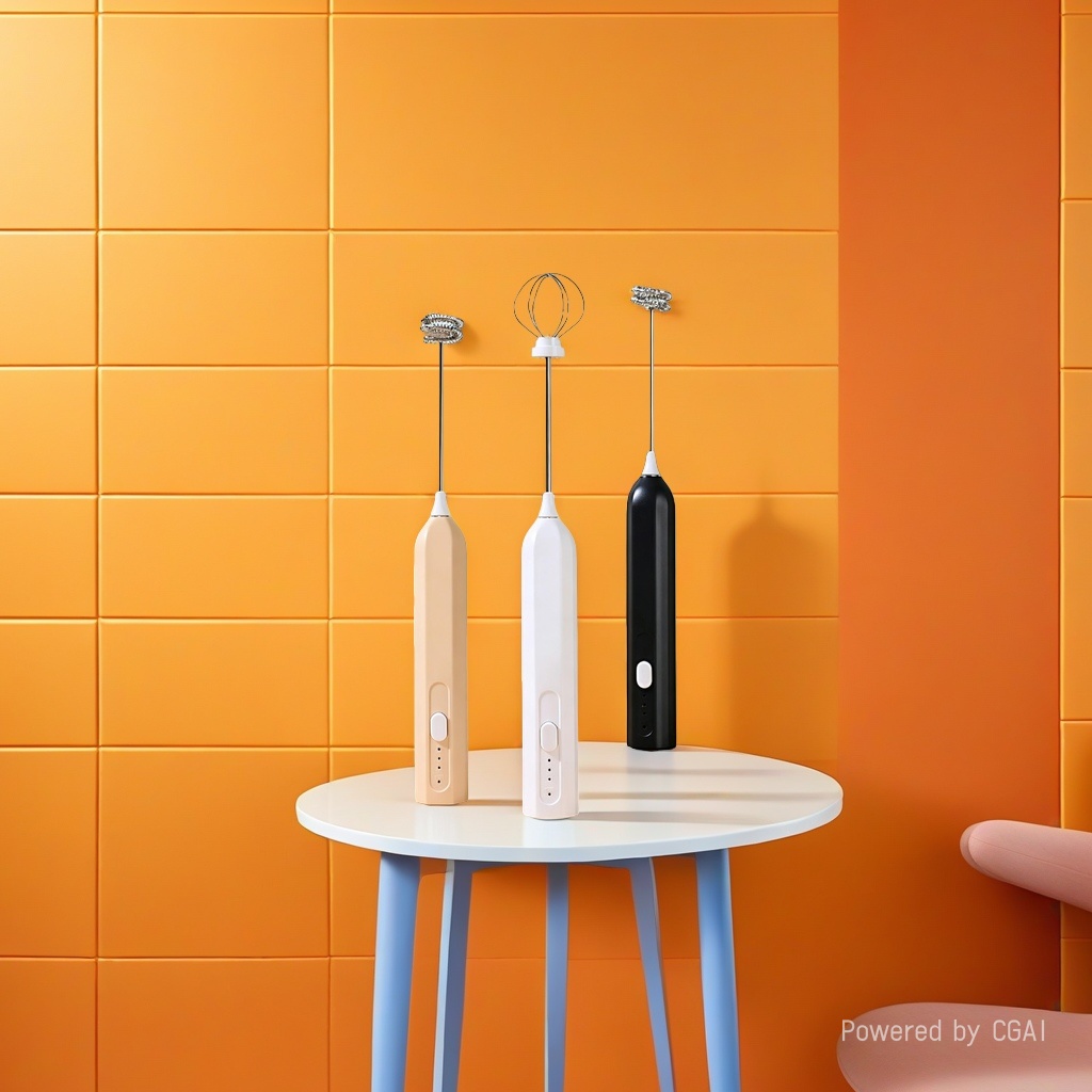 New Model 01 Roman Egg Beater USB Charging Coffee Milk Foam Maker, Electric egg beater, Small appliance, hand beater Specification image