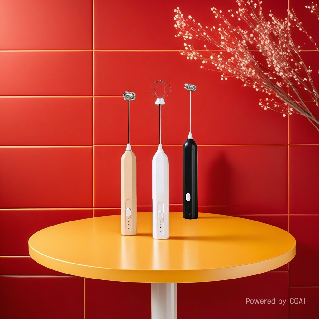 New Model 01 Roman Egg Beater USB Charging Coffee Milk Foam Maker, Electric egg beater, Small appliance, hand beater Application Scenario