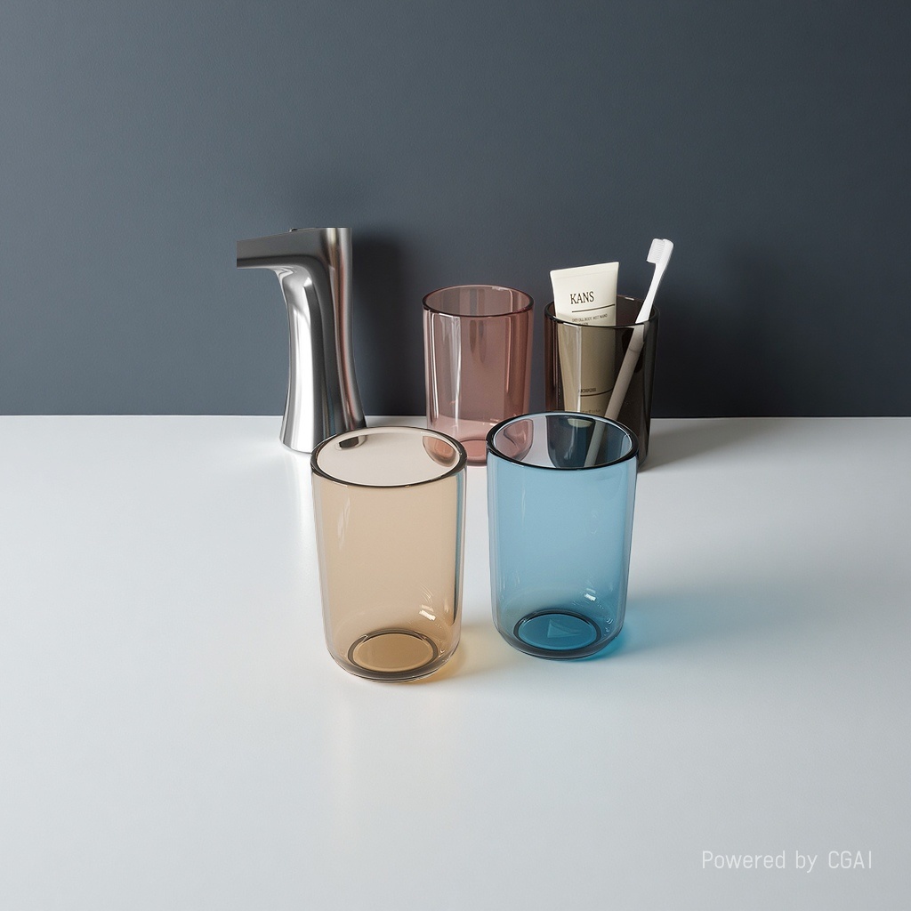 青苹果太阳浮雕带把玻璃杯水杯180ml