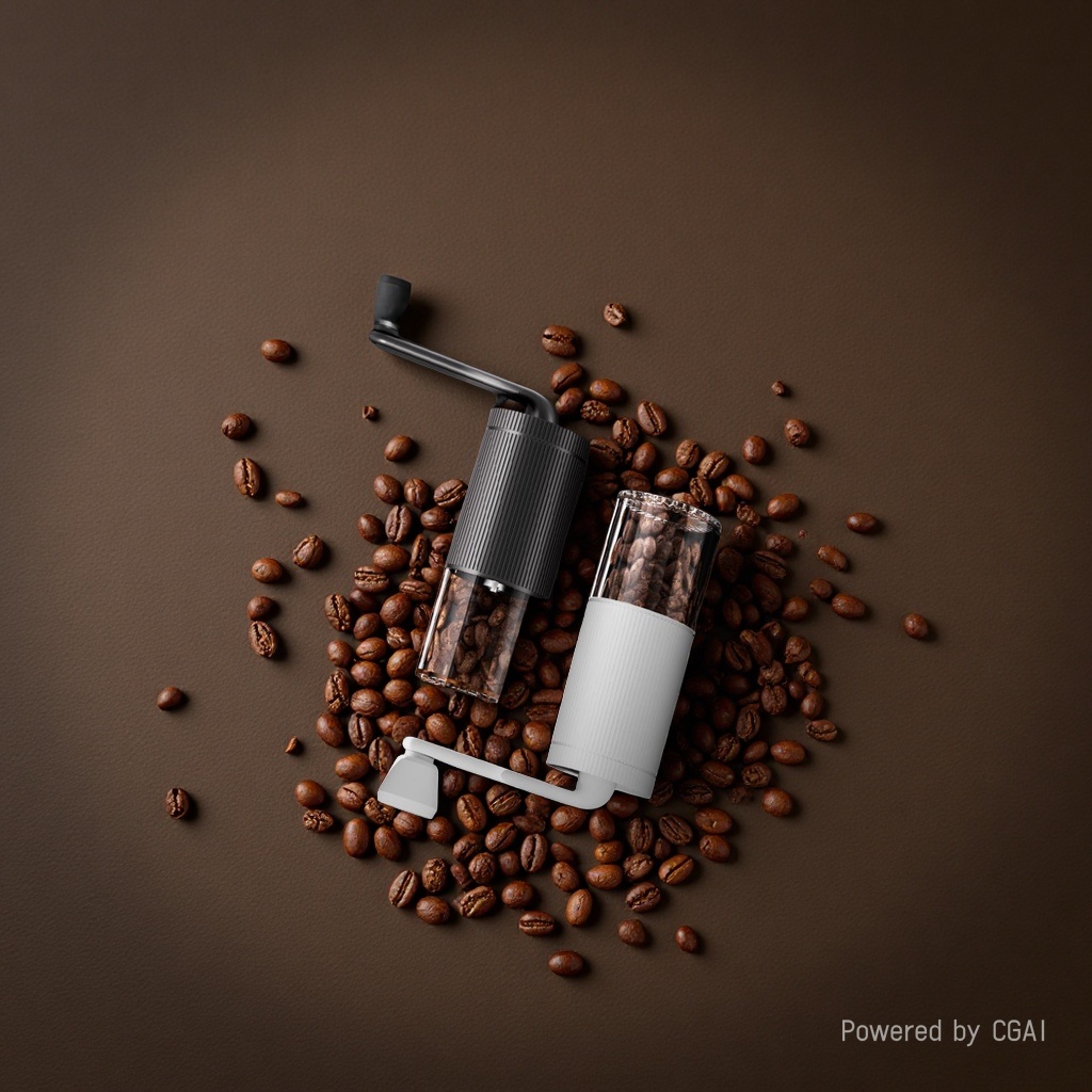 Hand-shaken coffee grinder, powder press, pepper grinder, hand-brewer, small household Specification image