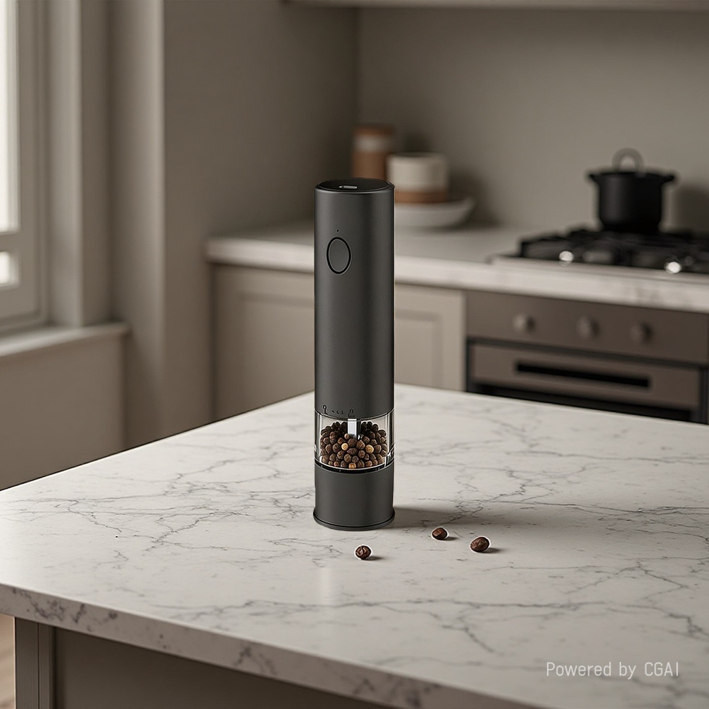 Plastic body pepper grinder (oval key)Type-c rechargeable electric grinder details Picture