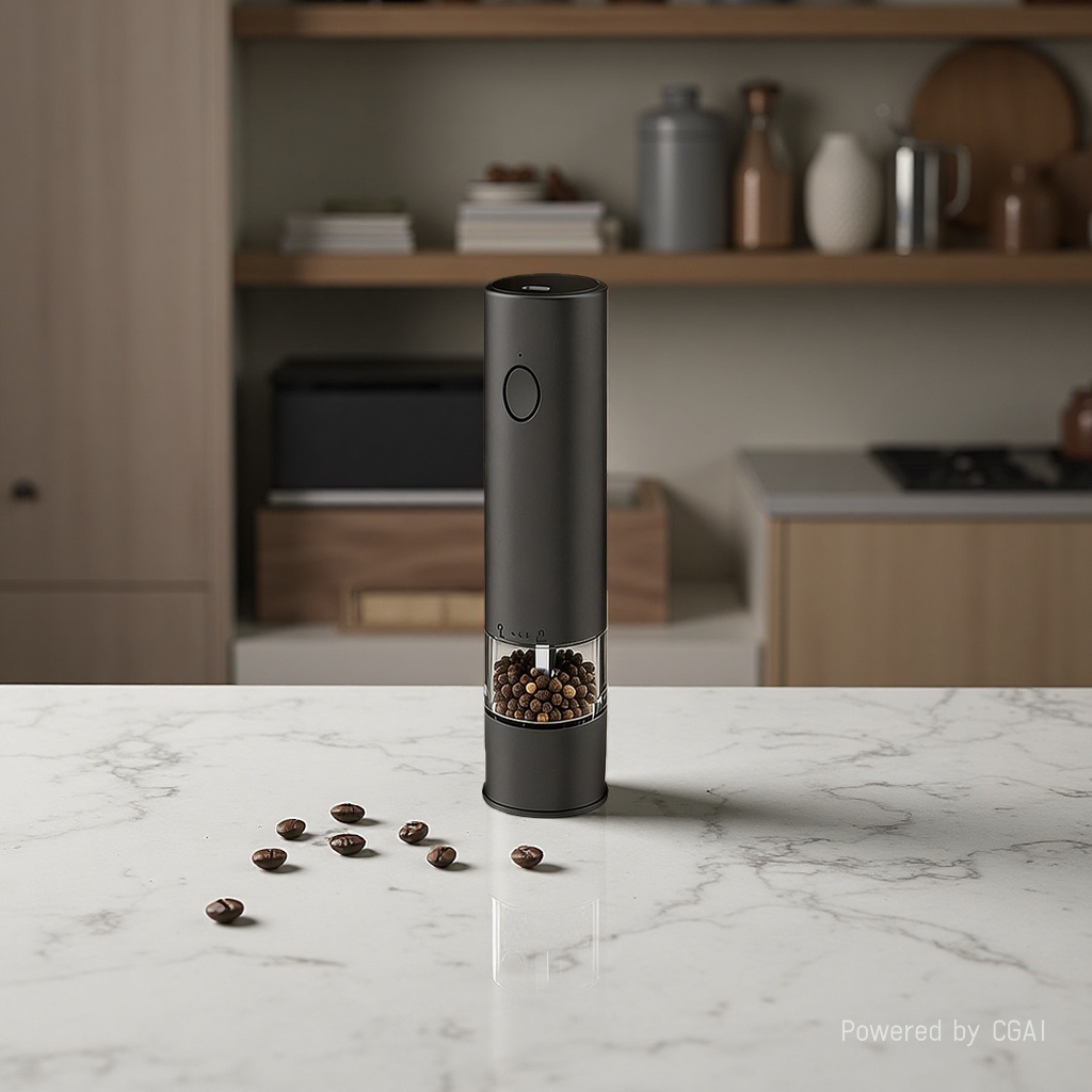 Plastic body pepper grinder (oval key)Type-c rechargeable electric grinder