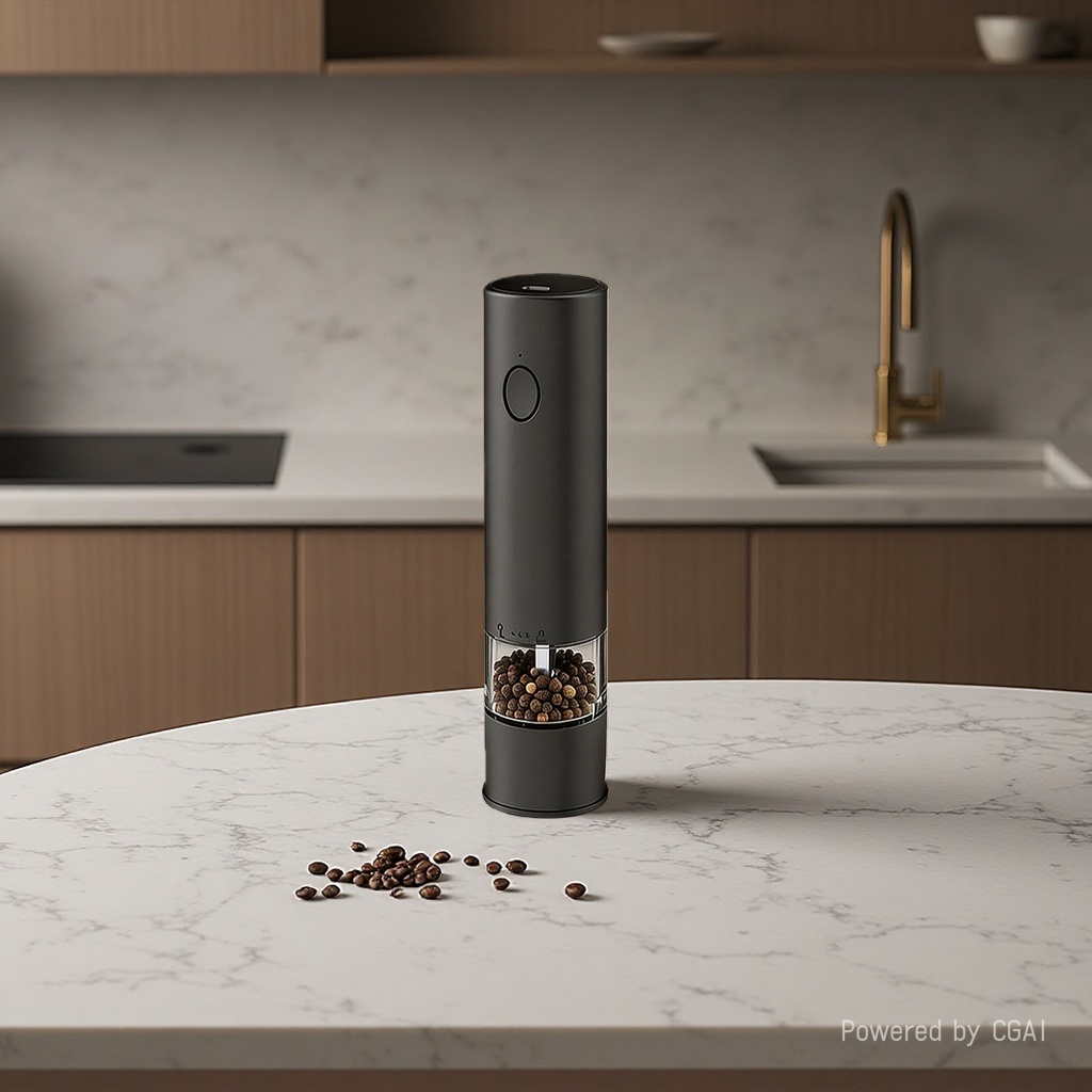 Plastic body pepper grinder (oval key)Type-c rechargeable electric grinder Specification image