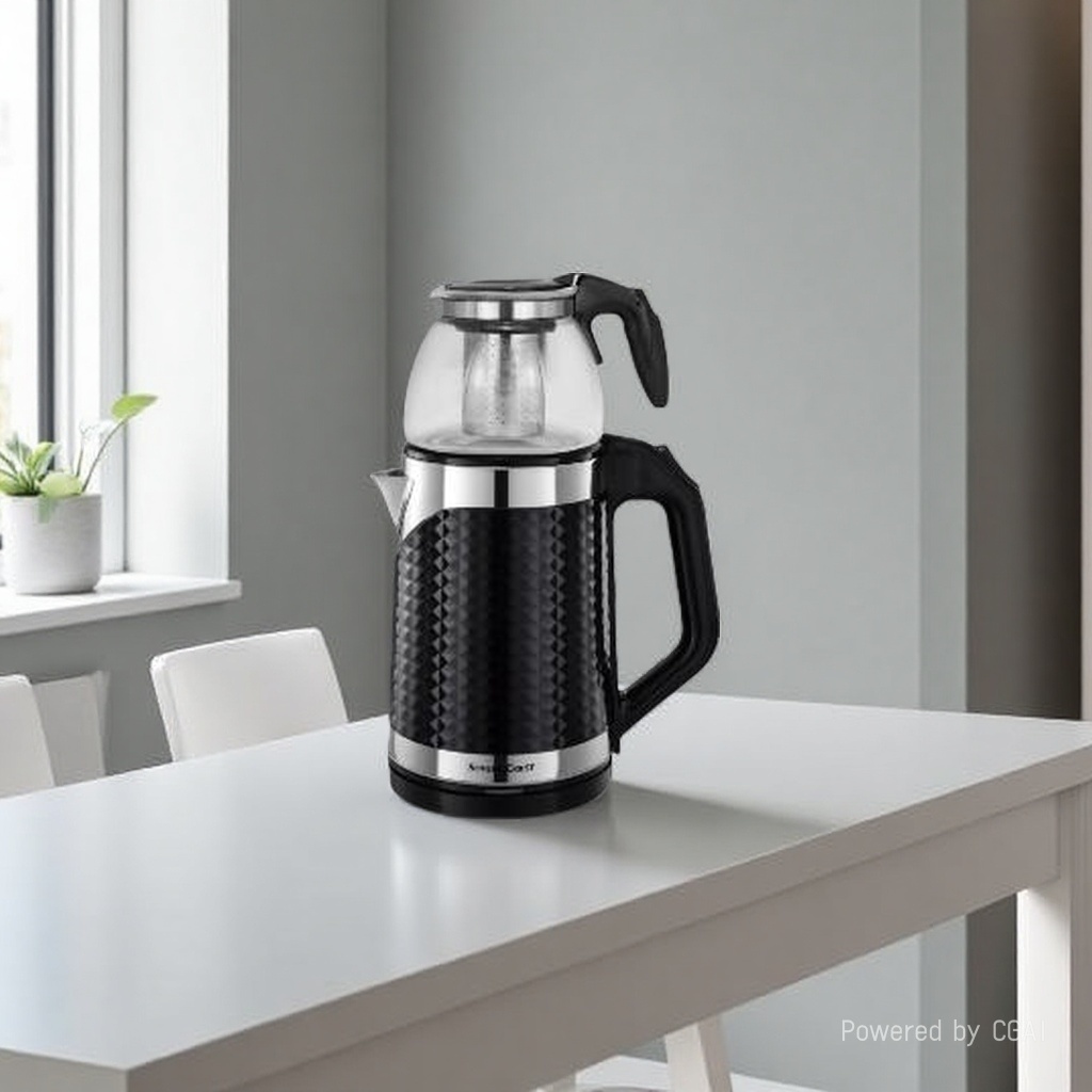 2.3L双层玻璃茶壶二合一煮茶烧水一体壶玻璃内胆家用养生壶保温泡茶电热水壶电水壶电热水壶