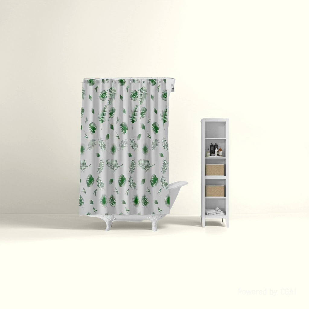 浴帘/浴帘隔断帘/免打孔后门帘/洗手间防水布/折叠浴室隔断帘细节图