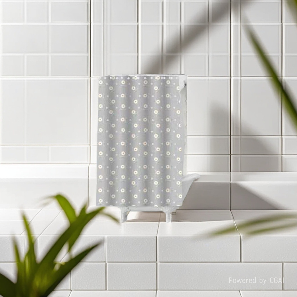 浴帘/浴帘隔断帘/免打孔后门帘/洗手间防水布/折叠浴室隔断帘产品图